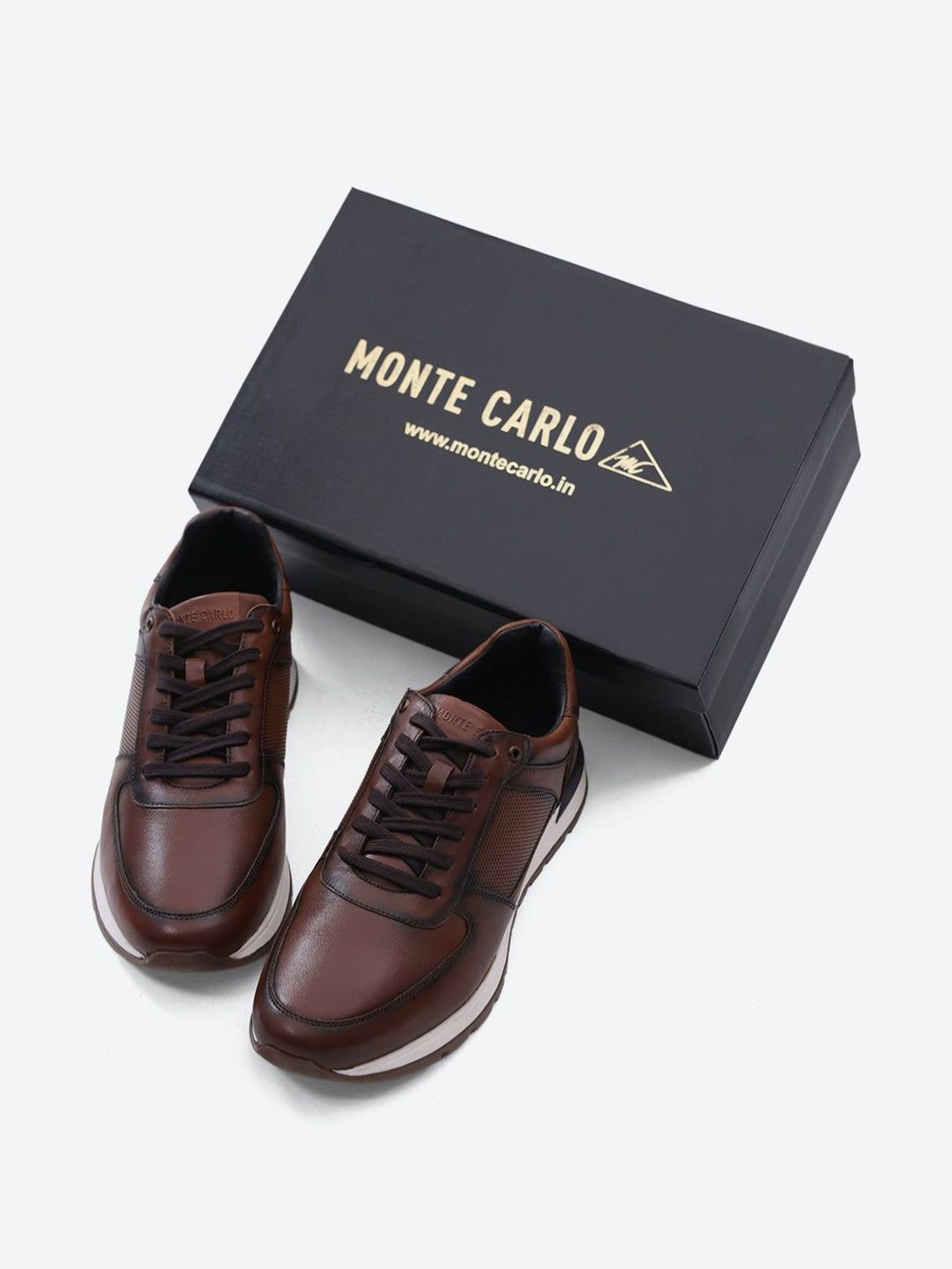 Monte Carlo Men Textured Leather Sneakers