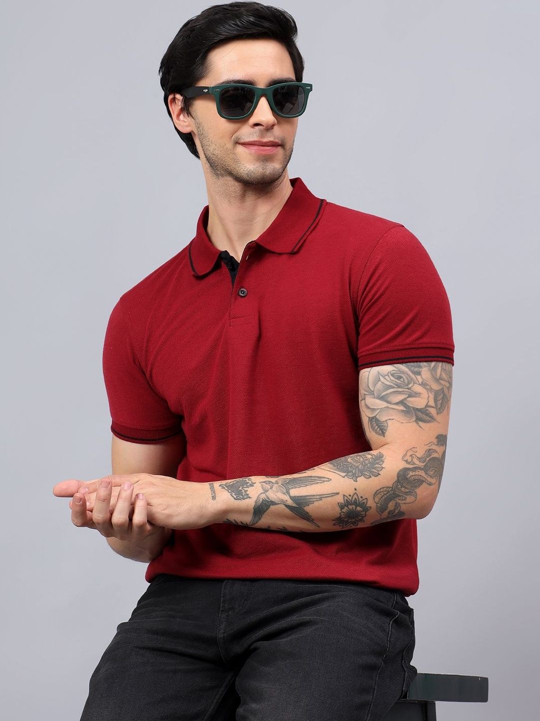 The Roadster Lifestyle Co Polo Collar T-Shirt