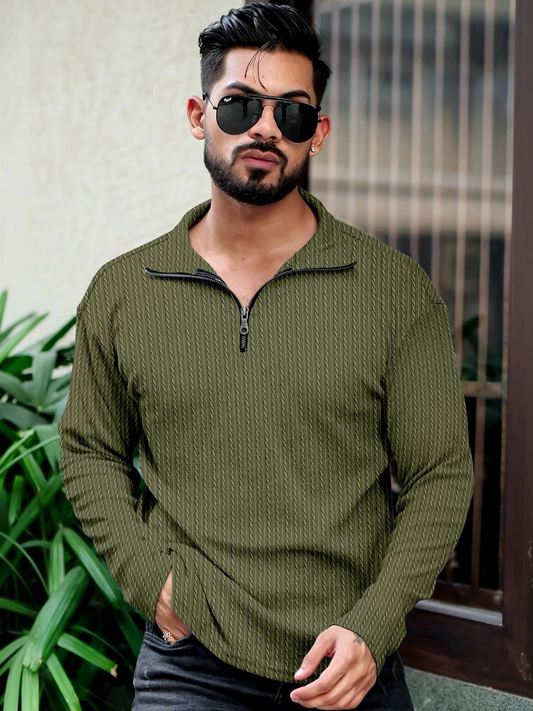 Metronaut Men Mandarin Collar T-shirt