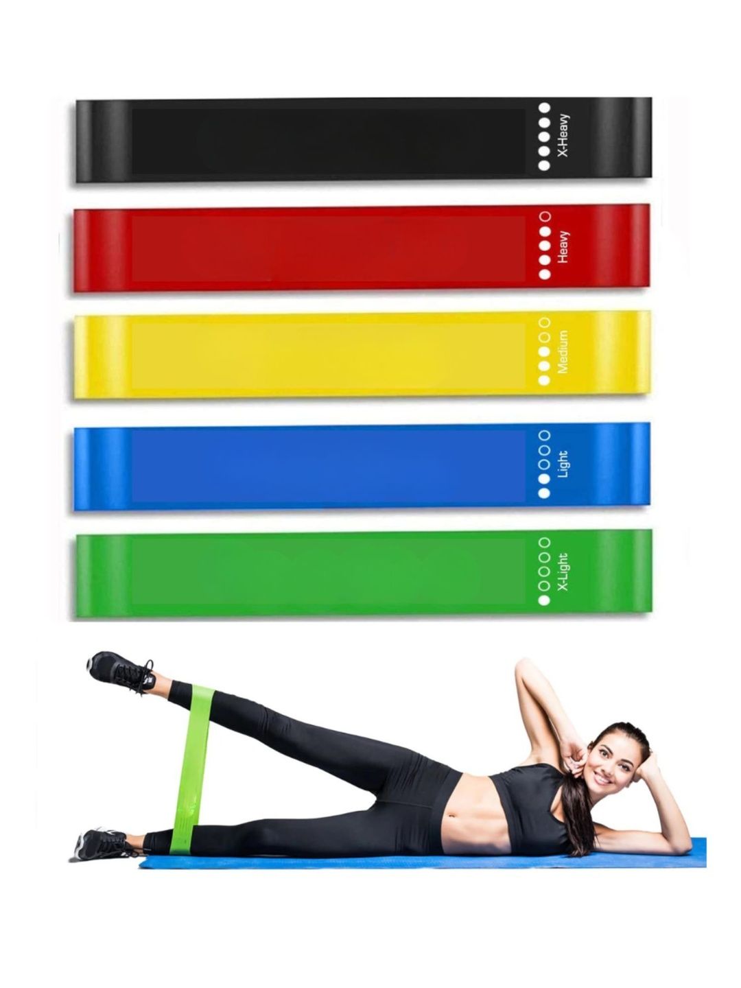 ADRENEX ADRENEX Set Of 5 Resistance Loop Bands