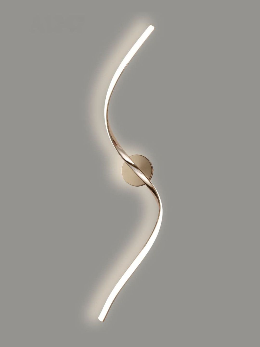 Stello Rose Gold & Gold-Toned Metal Contemporary Abstract Shaped Shaped Wall Lamp