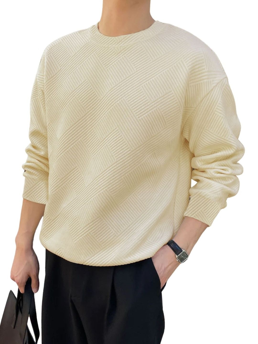 GENZILOOKS Men Woollen Woven Sweatshirts