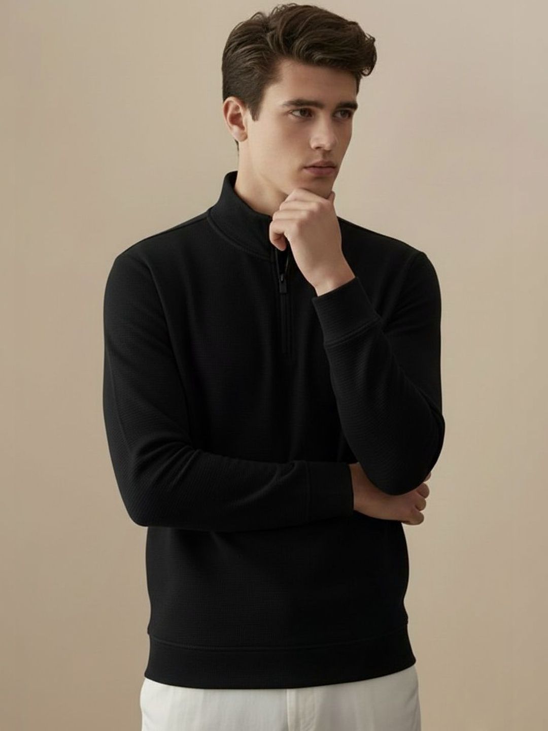 Parona Men High Neck T-shirt