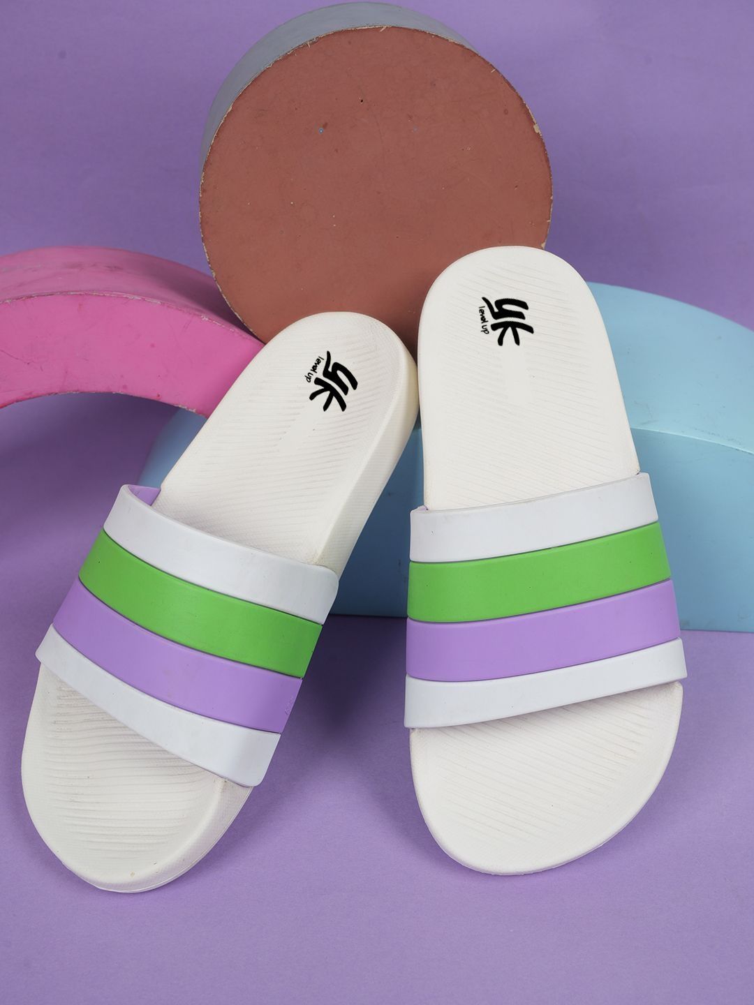 YK Unisex Kids Colourblocked Sliders