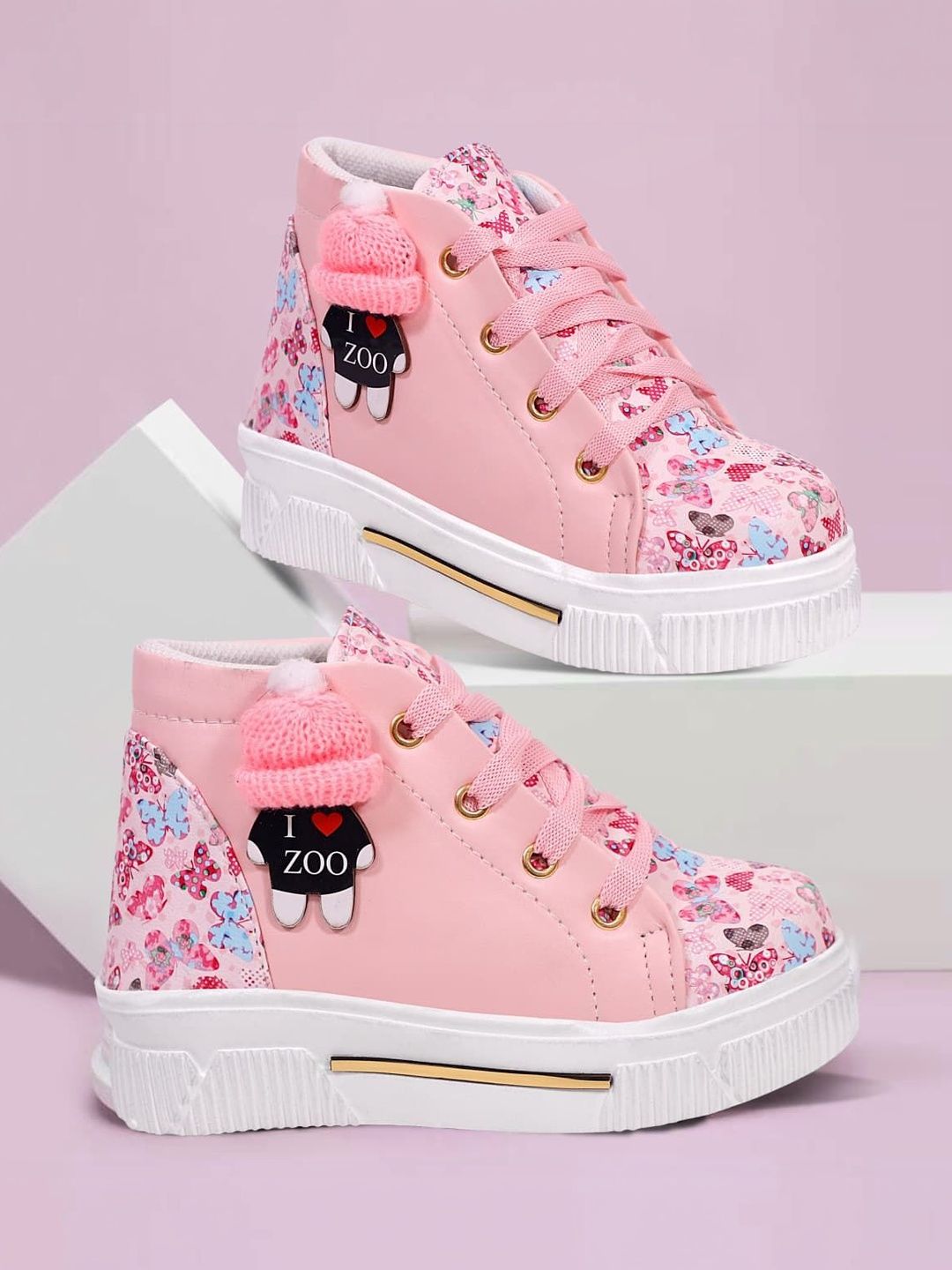 MUKUNDU Unisex Kids Printed PU Sneakers
