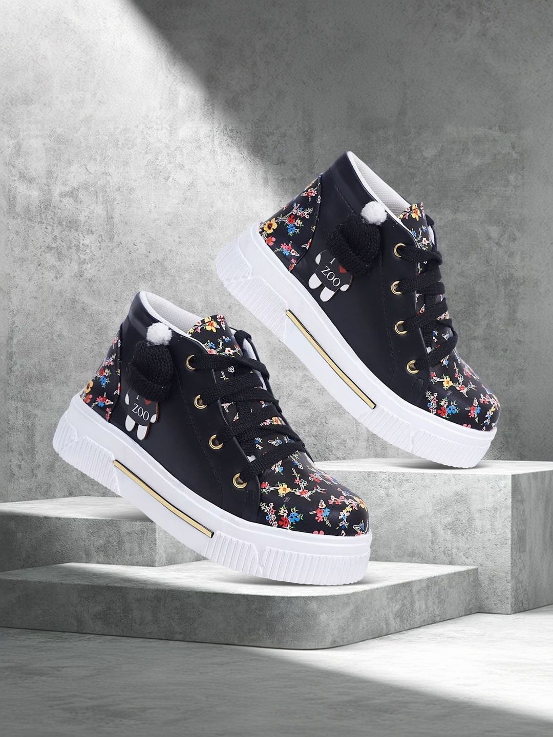 MUKUNDU Unisex Kids Printed PU Sneakers