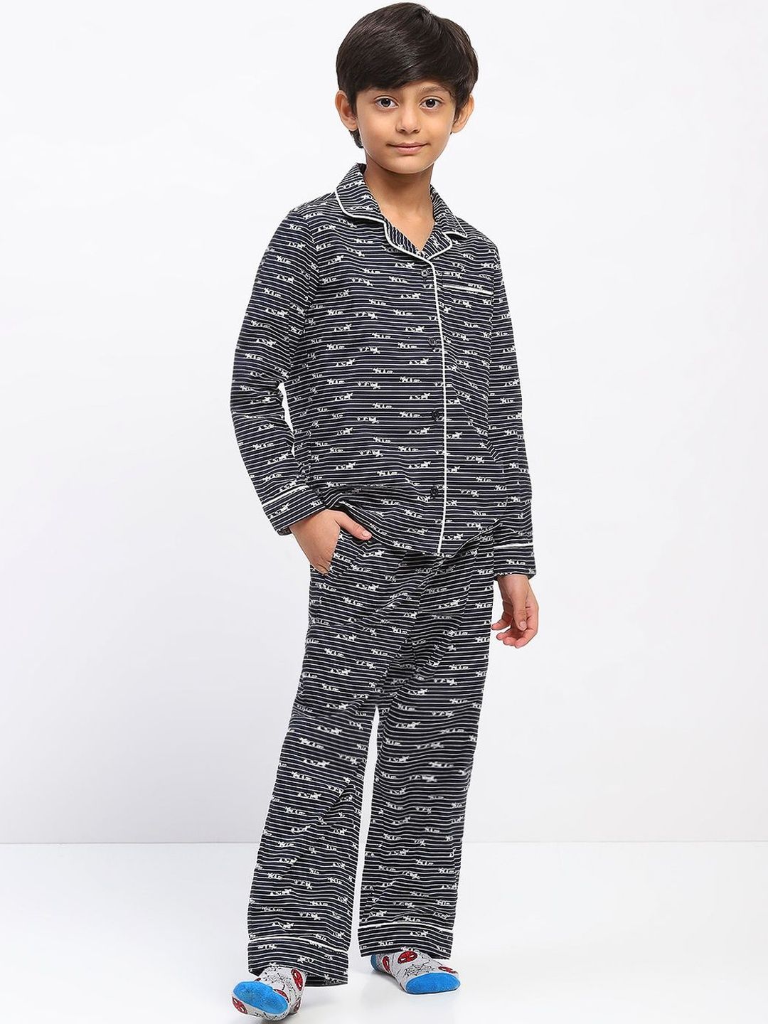 SPUNKIES Boys Printed Night suit
