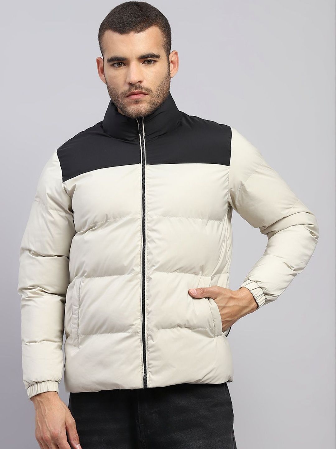rock.it Men Colourblocked Outdoor Puffer Jacket