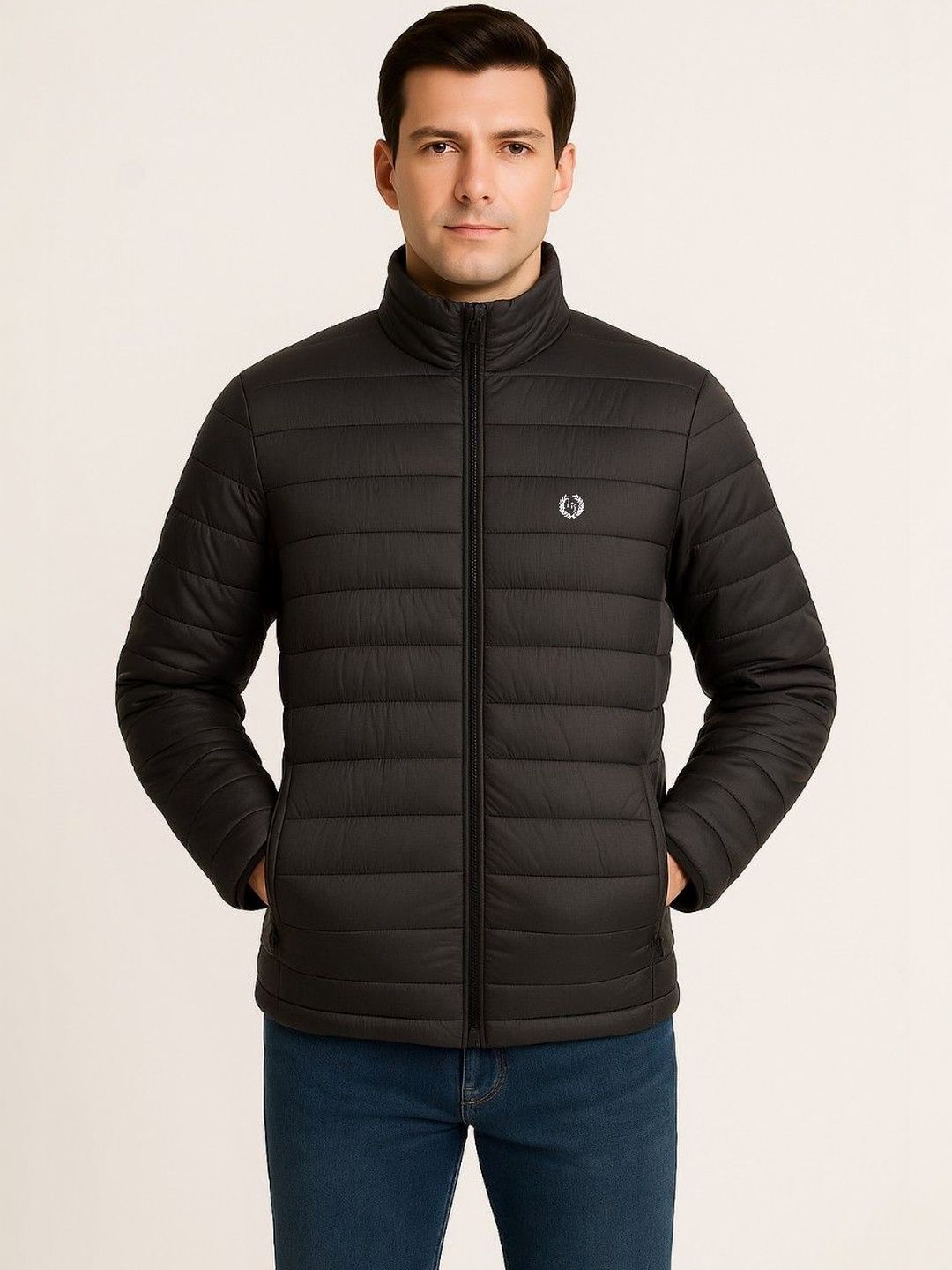 LEE BONEE Men Insulator Outdoor Puffer Jacket with Embroidered
