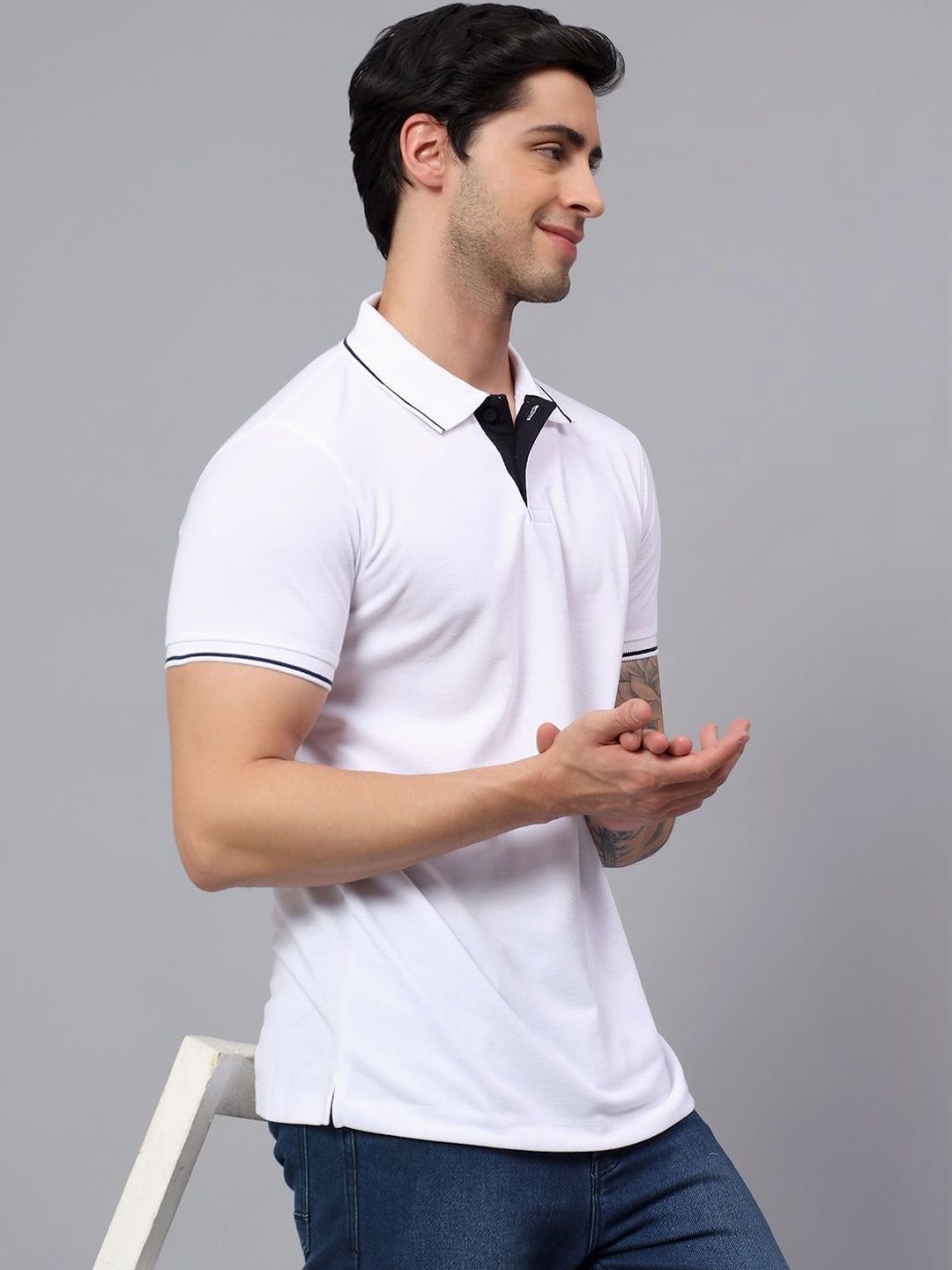 The Roadster Lifestyle Co Polo Collar T-Shirt