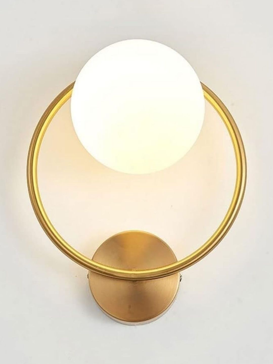 Stello Gold-Toned & Gold-Toned Metal Contemporary Spherical Shaped Wall Lamp