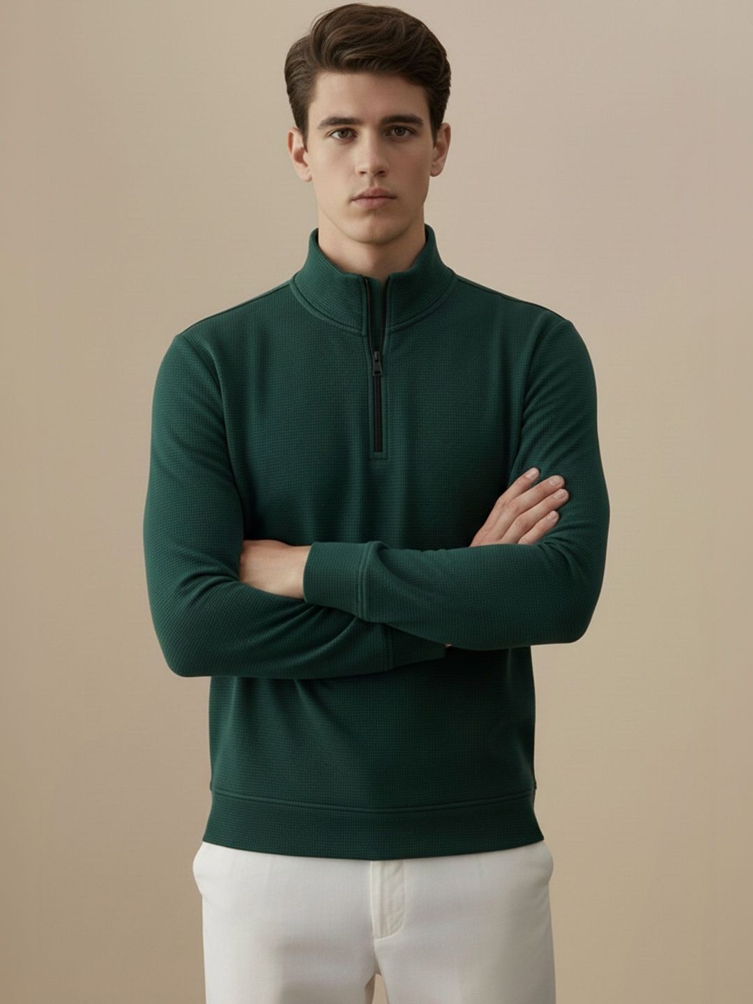 Mast & Harbour Men High Neck T-shirt