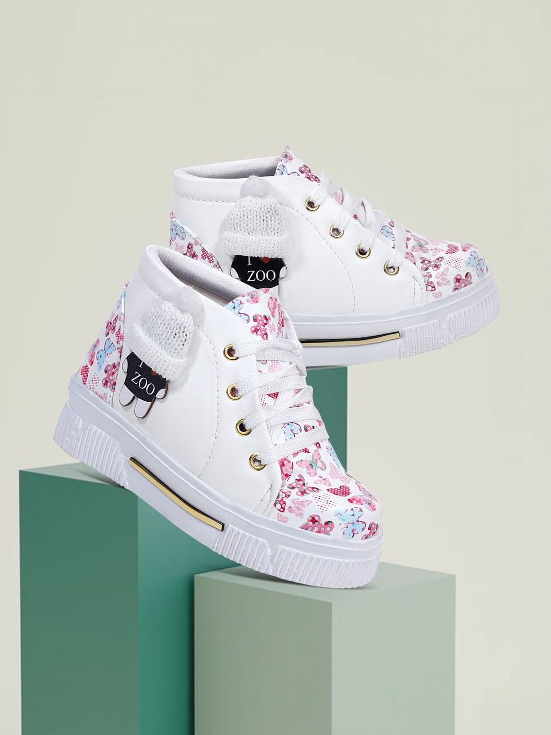 MUKUNDU Unisex Kids Printed PU Sneakers