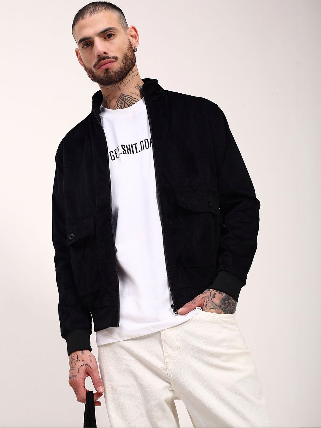 SHOWOFFFF Men Bomber Jacket