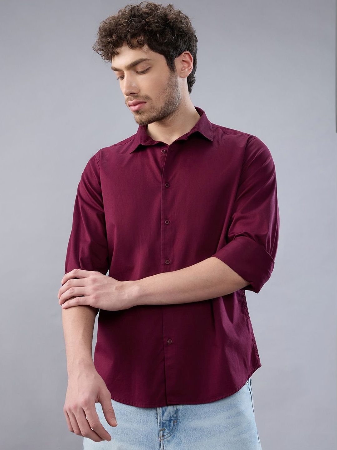 HERE&NOW Men Slim Fit Casual Shirt