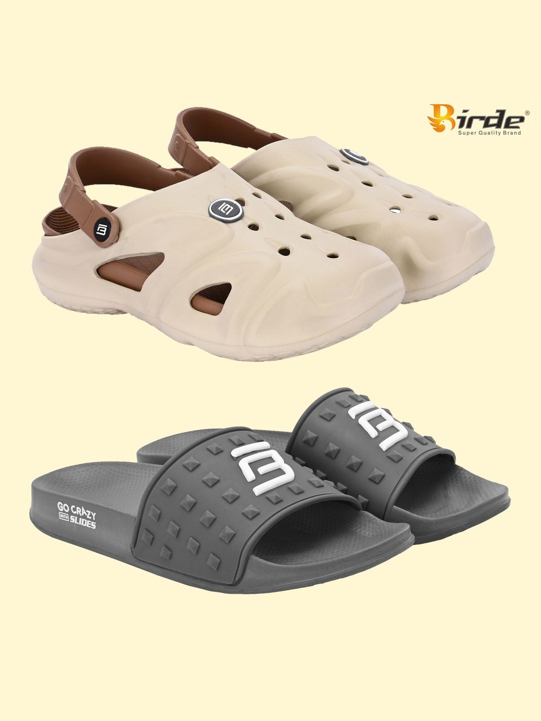 BIRDE Men Embellished Sliders