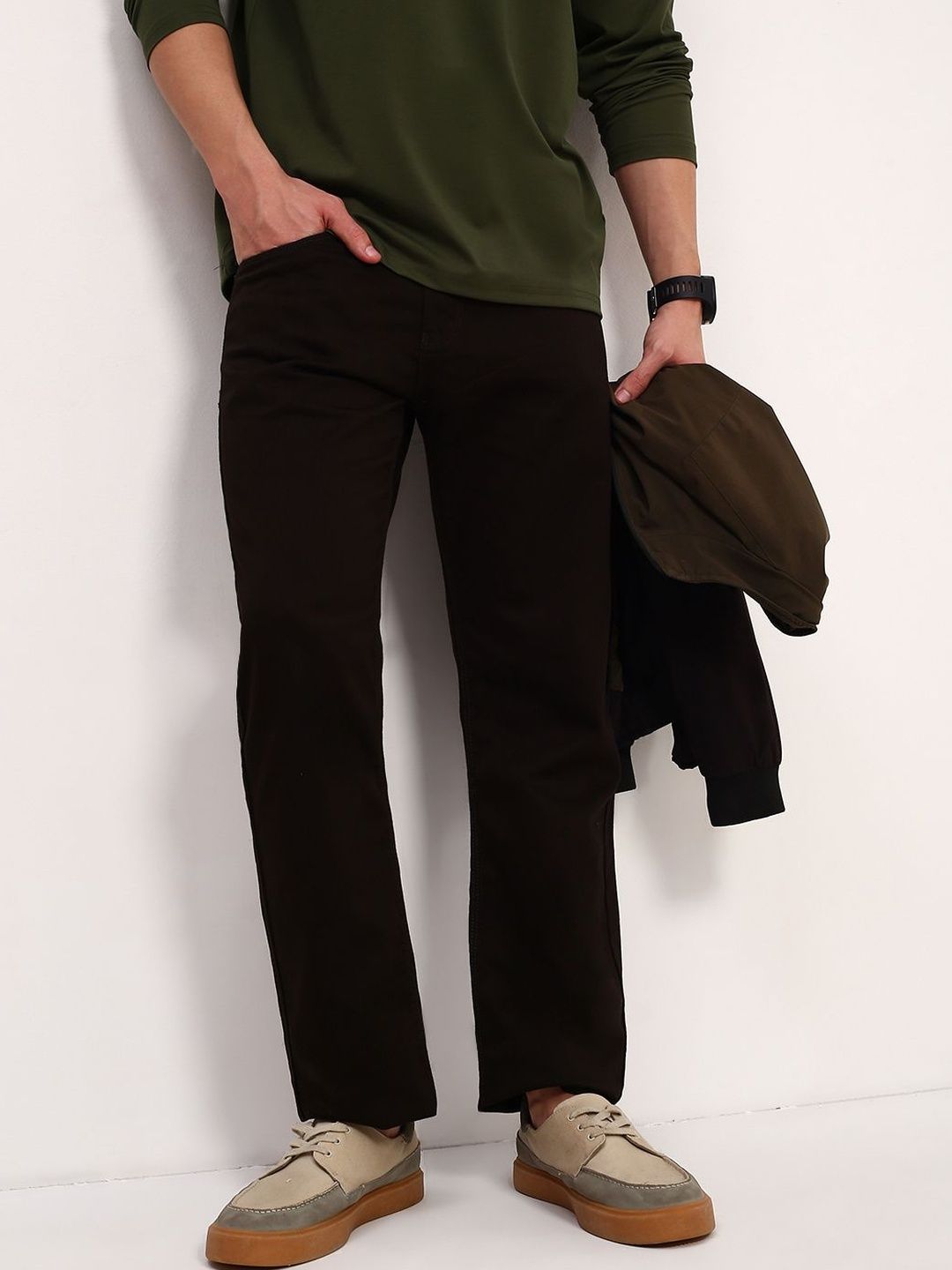 SHOWOFFFF Men Comfort Straight Fit Low-Rise Stretchable Jeans