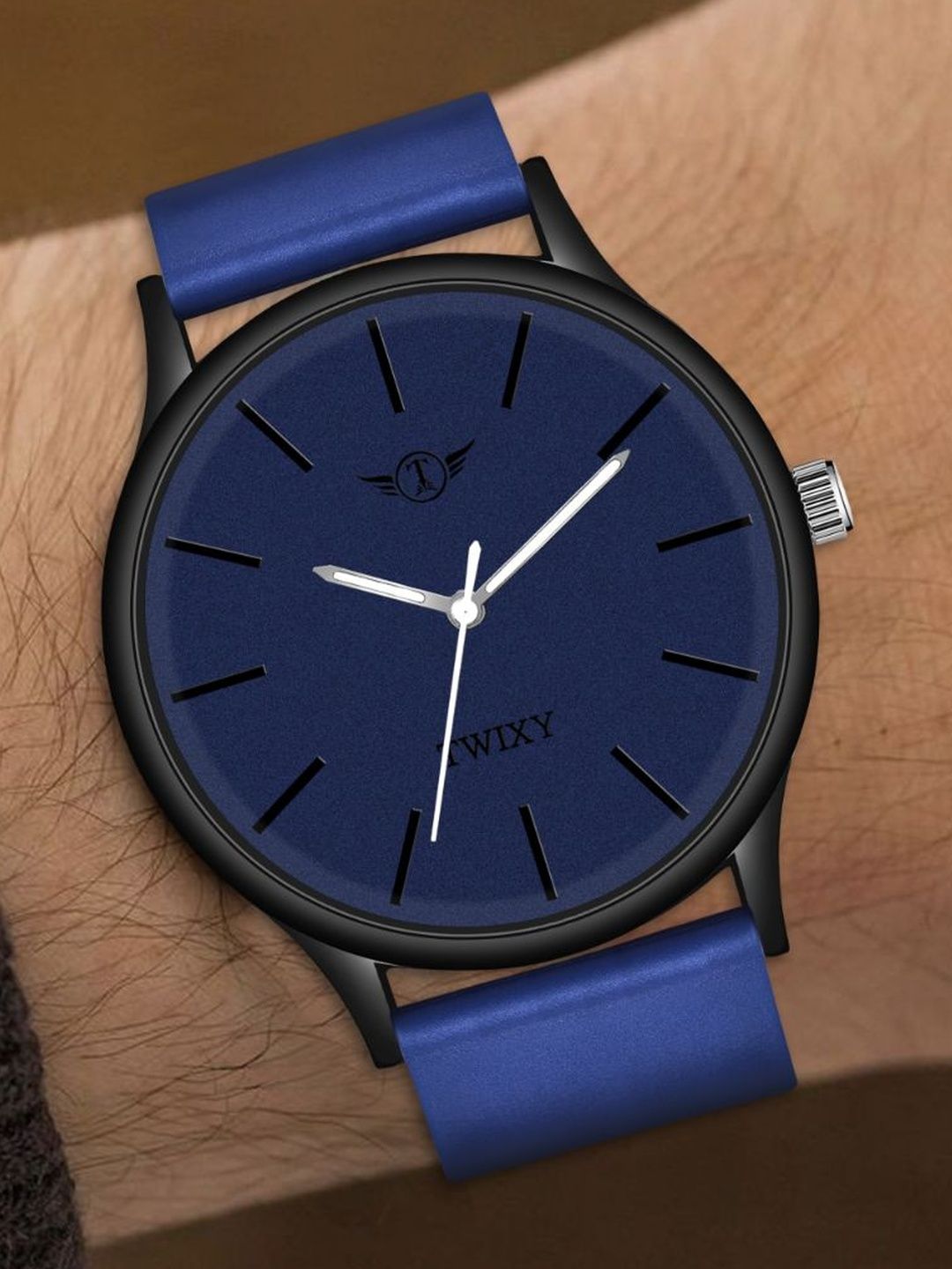 Buy TWIXY Men Brass Dial & Straps Analogue Watch TYW-4 BLUE
