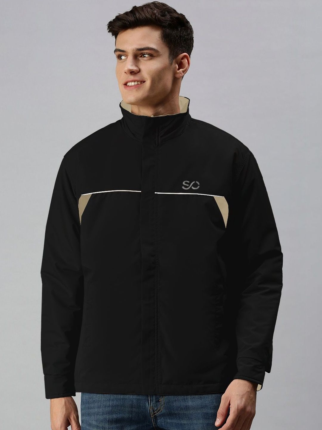 SHOWOFFFF Men Colourblocked Lightweight Sporty Jacket