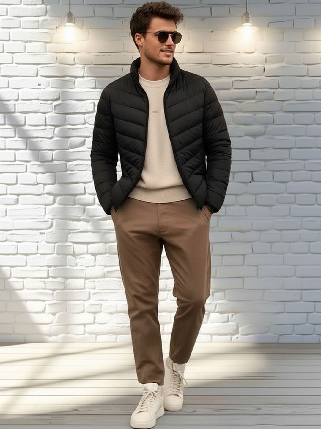 Davno Men Lightweight Puffer Jacket