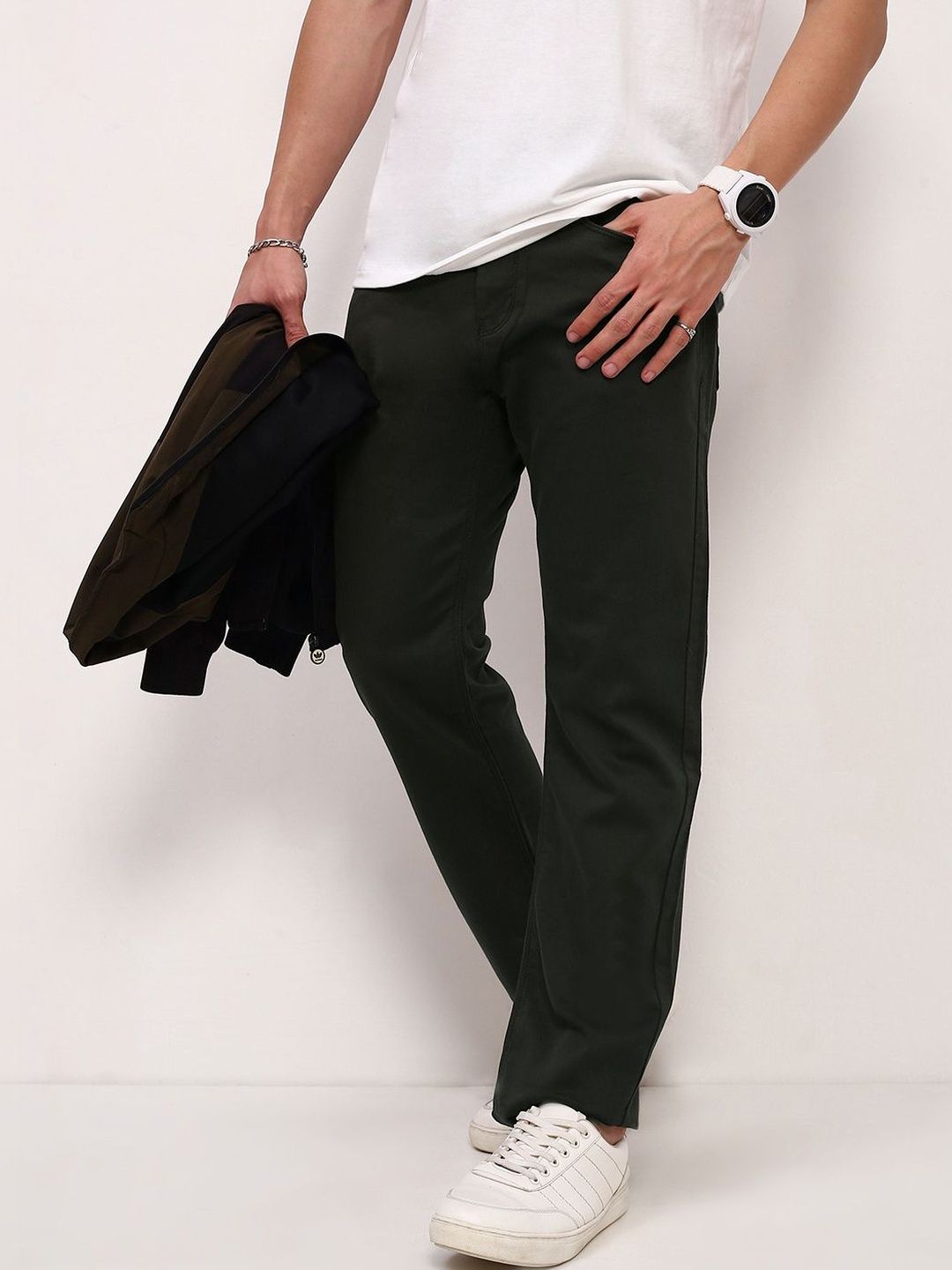 SHOWOFFFF Men Comfort Straight Fit Low-Rise Stretchable Jeans
