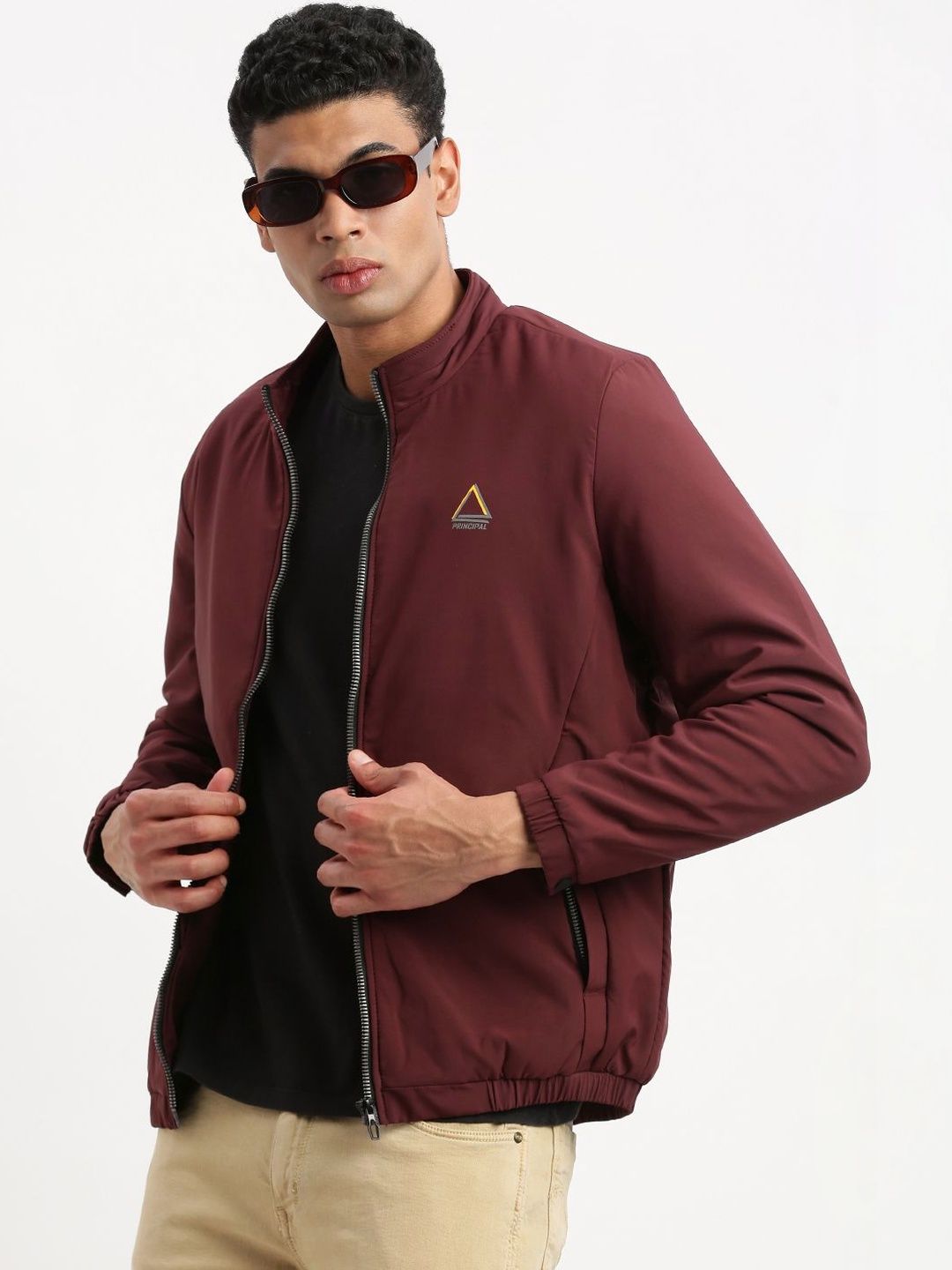 SHOWOFFFF Men Brand Logo Lightweight Bomber Jacket