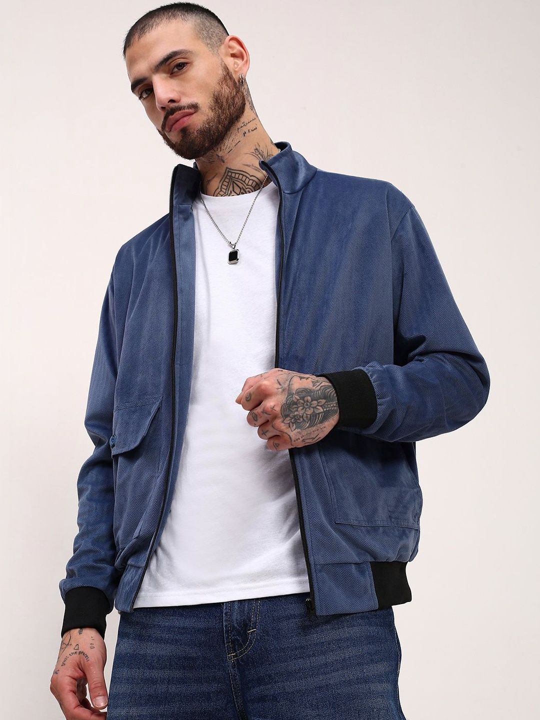 SHOWOFFFF Men Windcheater Bomber Jacket