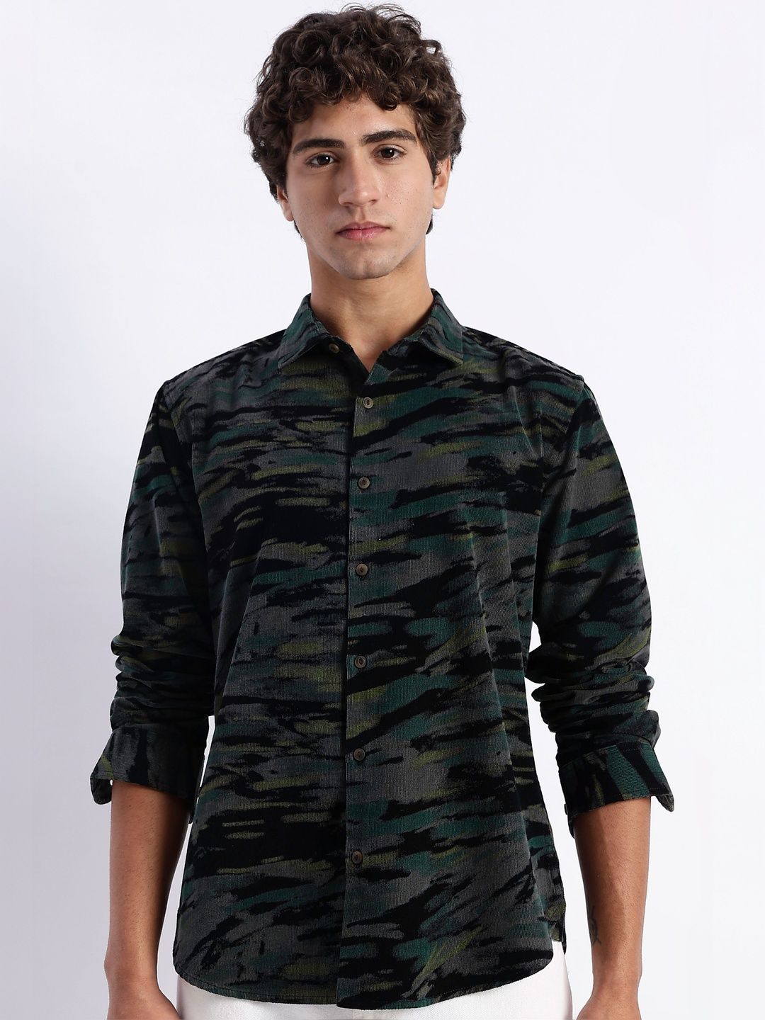 HERE&NOW Men Slim Fit Printed Casual Shirt