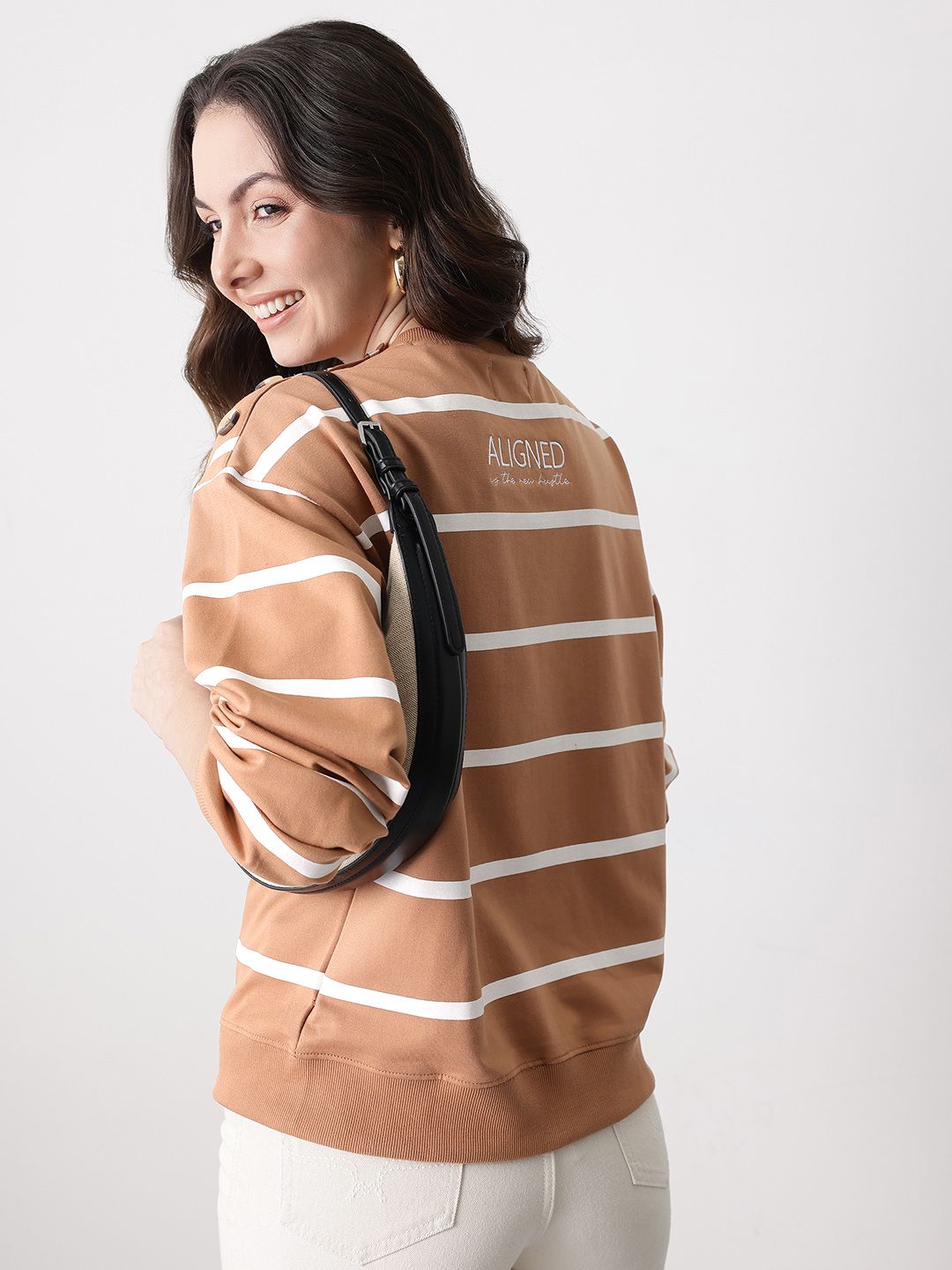 Mast & Harbour Striped Relaxed Pullover