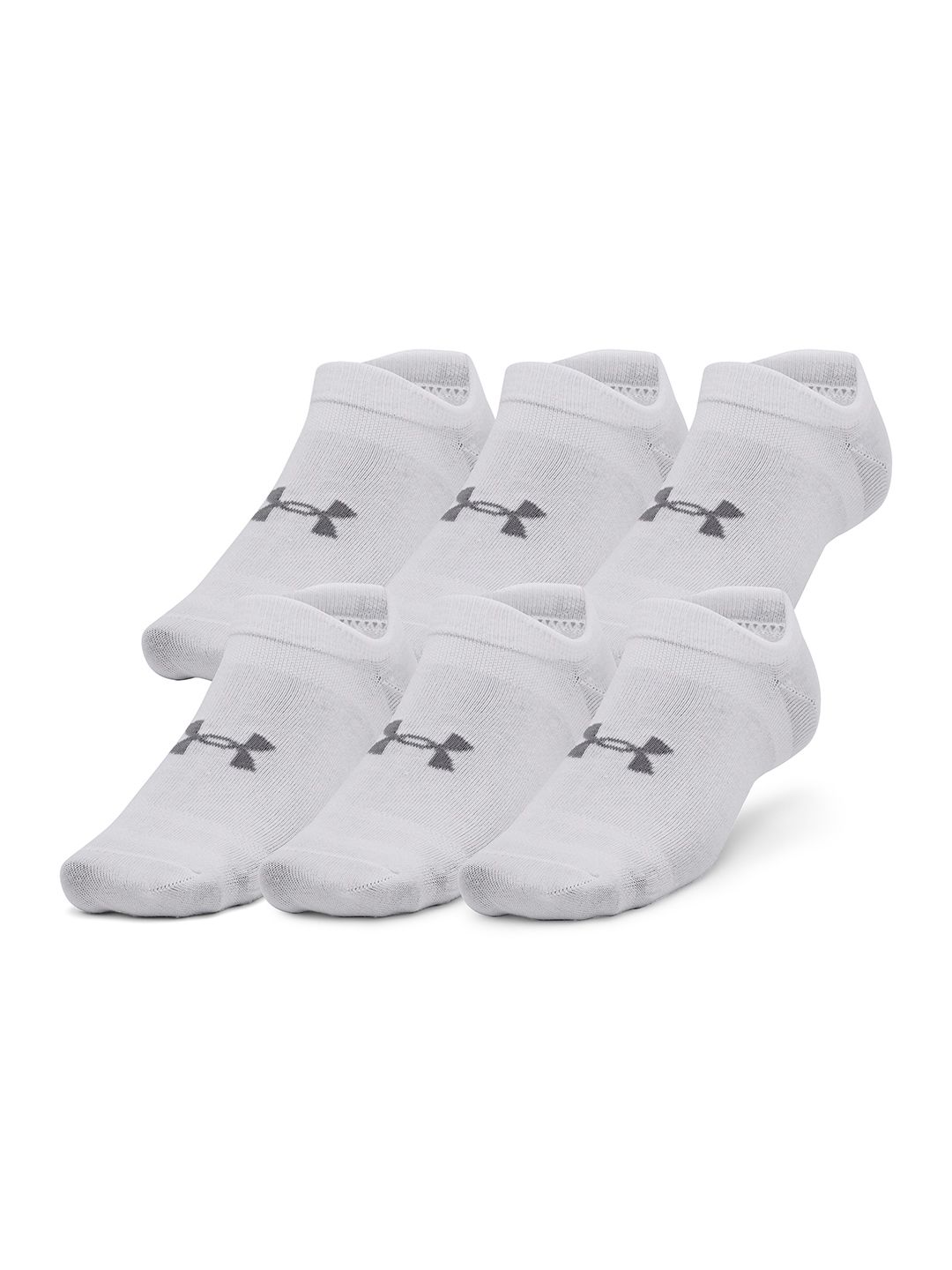 UNDER ARMOUR Unisex Pack Of 6 Essential No Show Ankle Length Socks