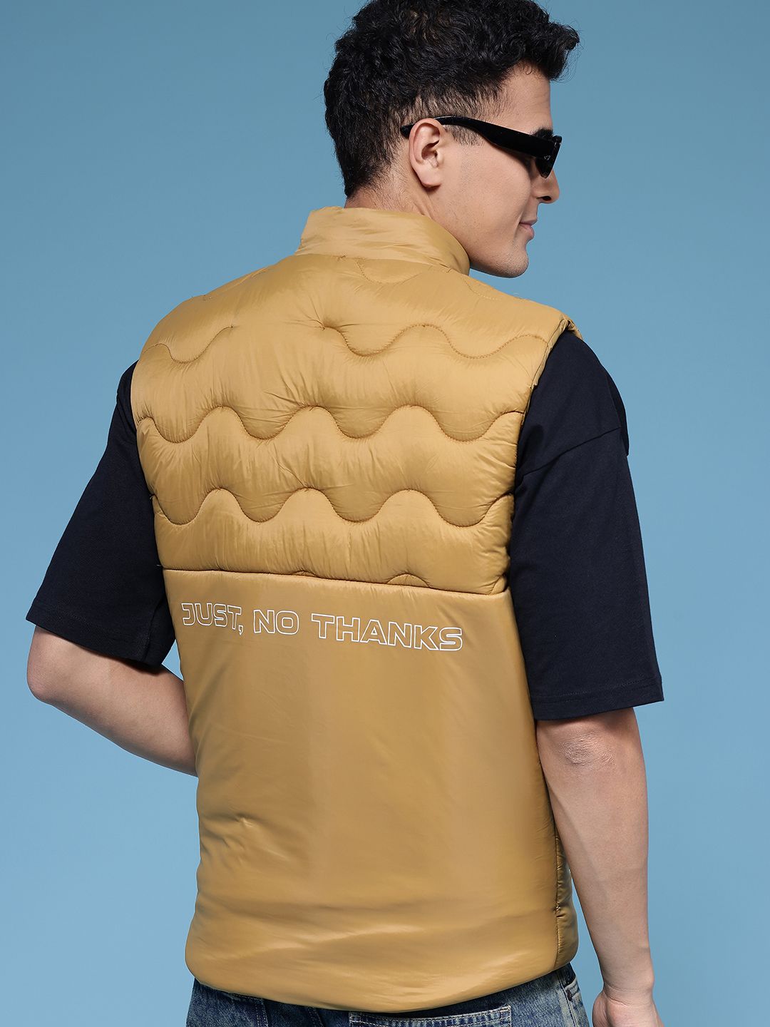 HERE&NOW Typography Puffer Gilet Jacket