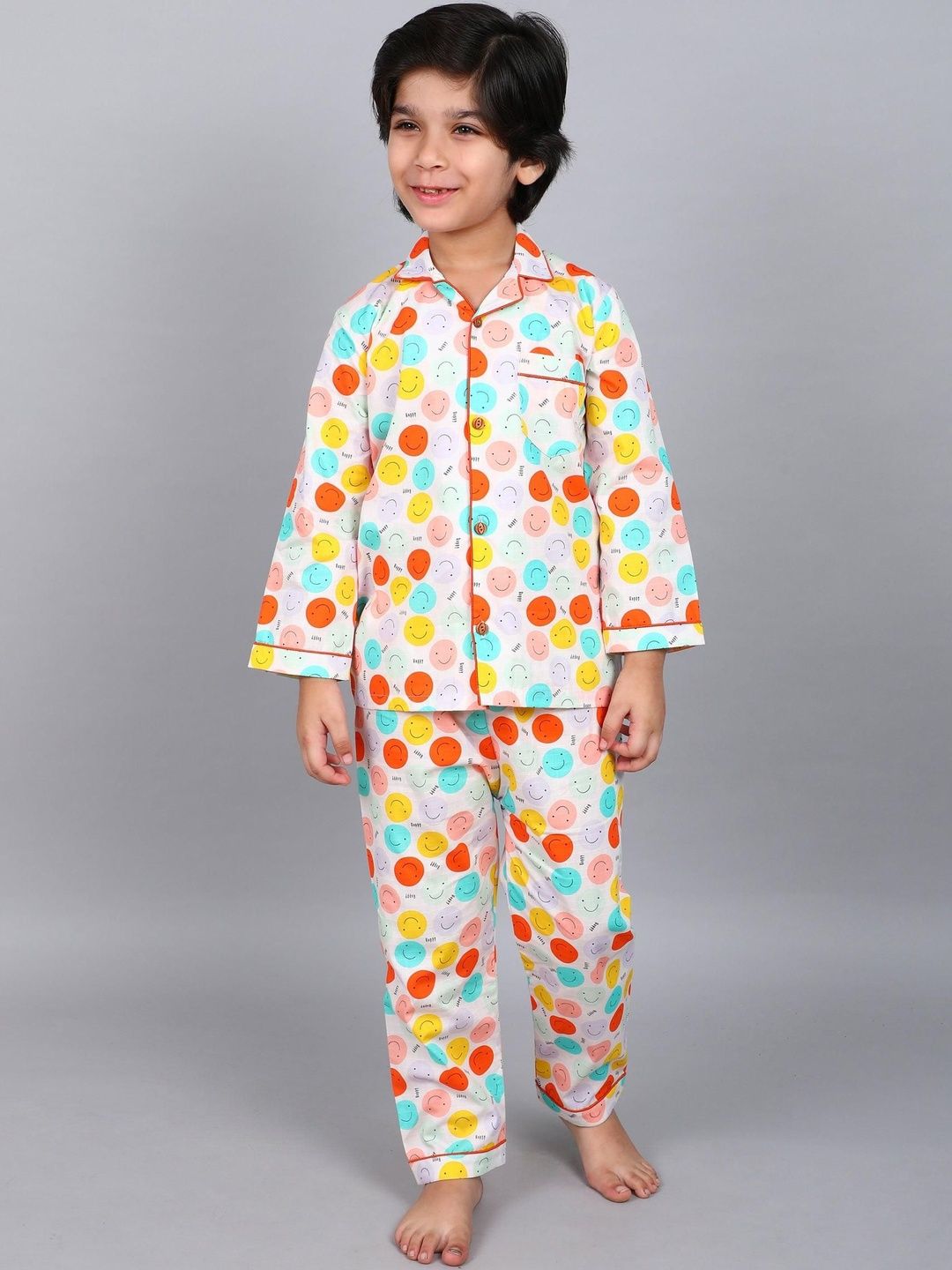 Little Clothings Unisex Kids Printed Night suit