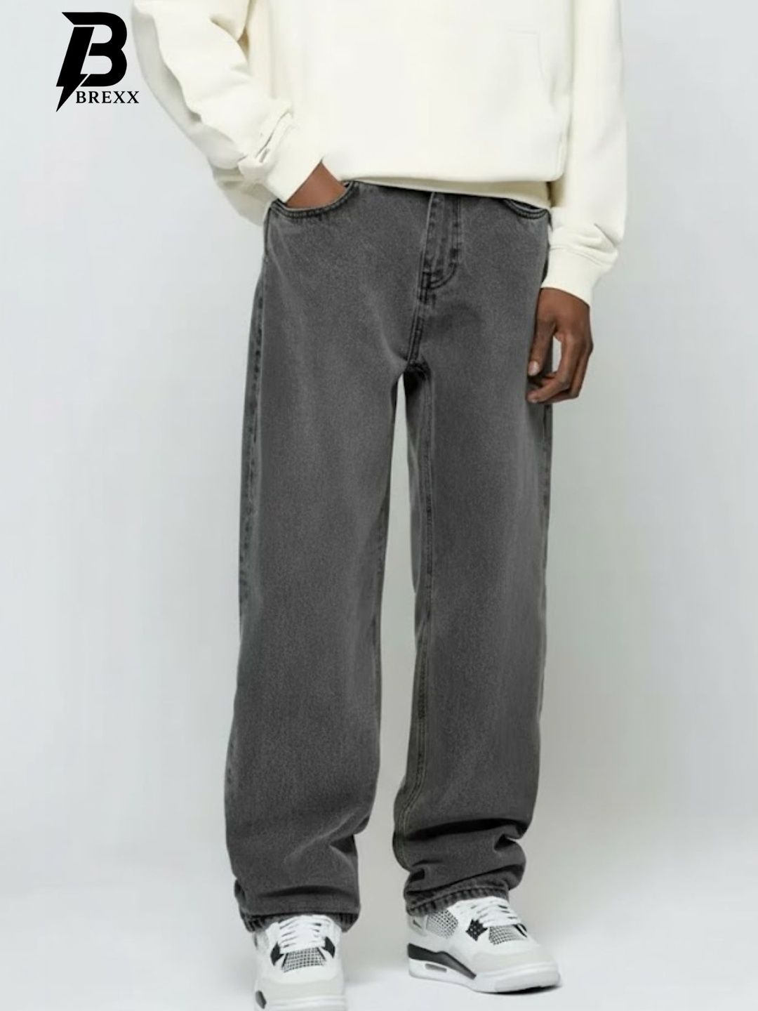 BREXX Men Smart Regular Fit Mid-Rise Stretchable Jeans