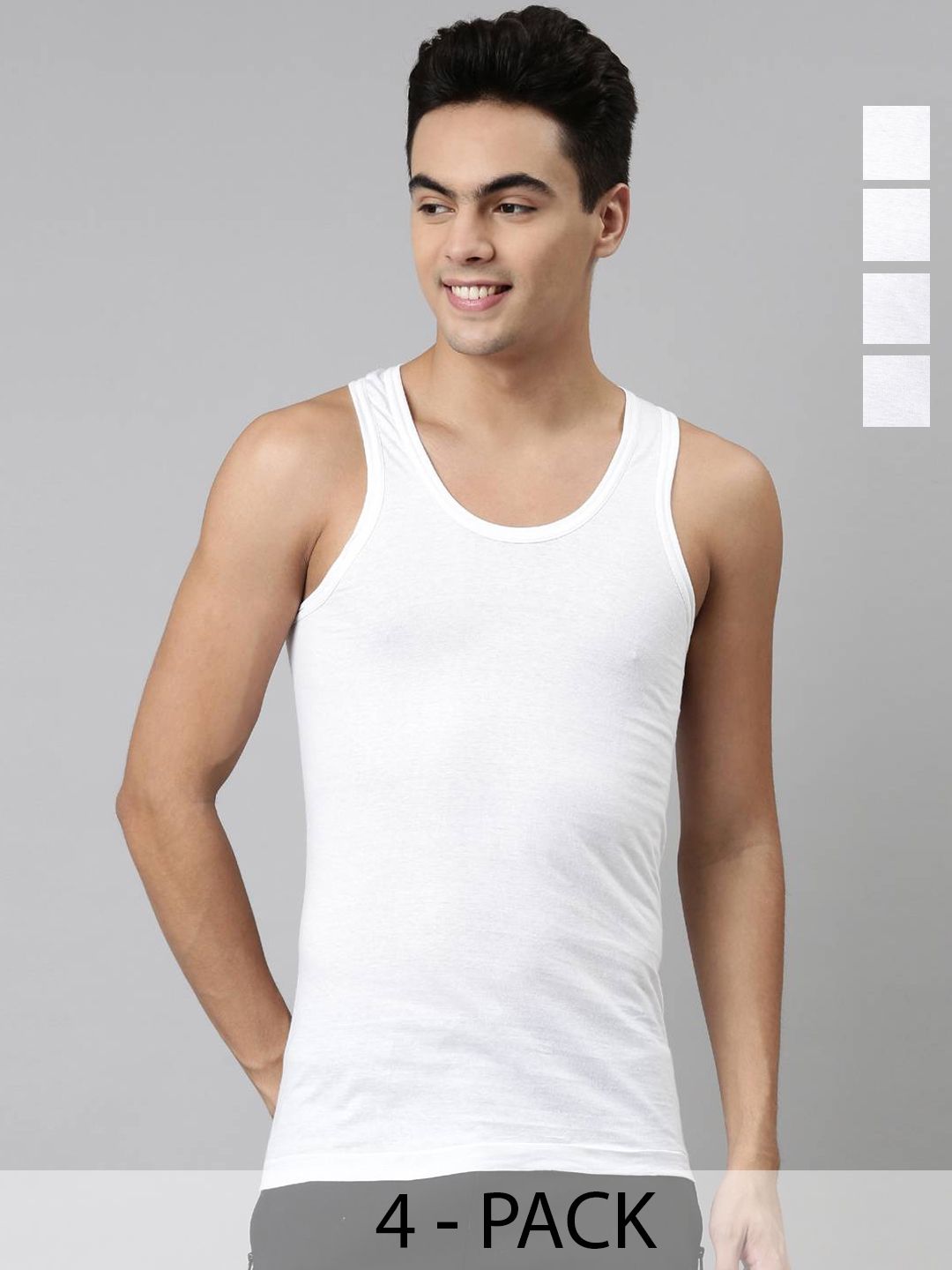 Dixcy Scott Josh Men Pack of 4 Breathable Cotton Men Vest
