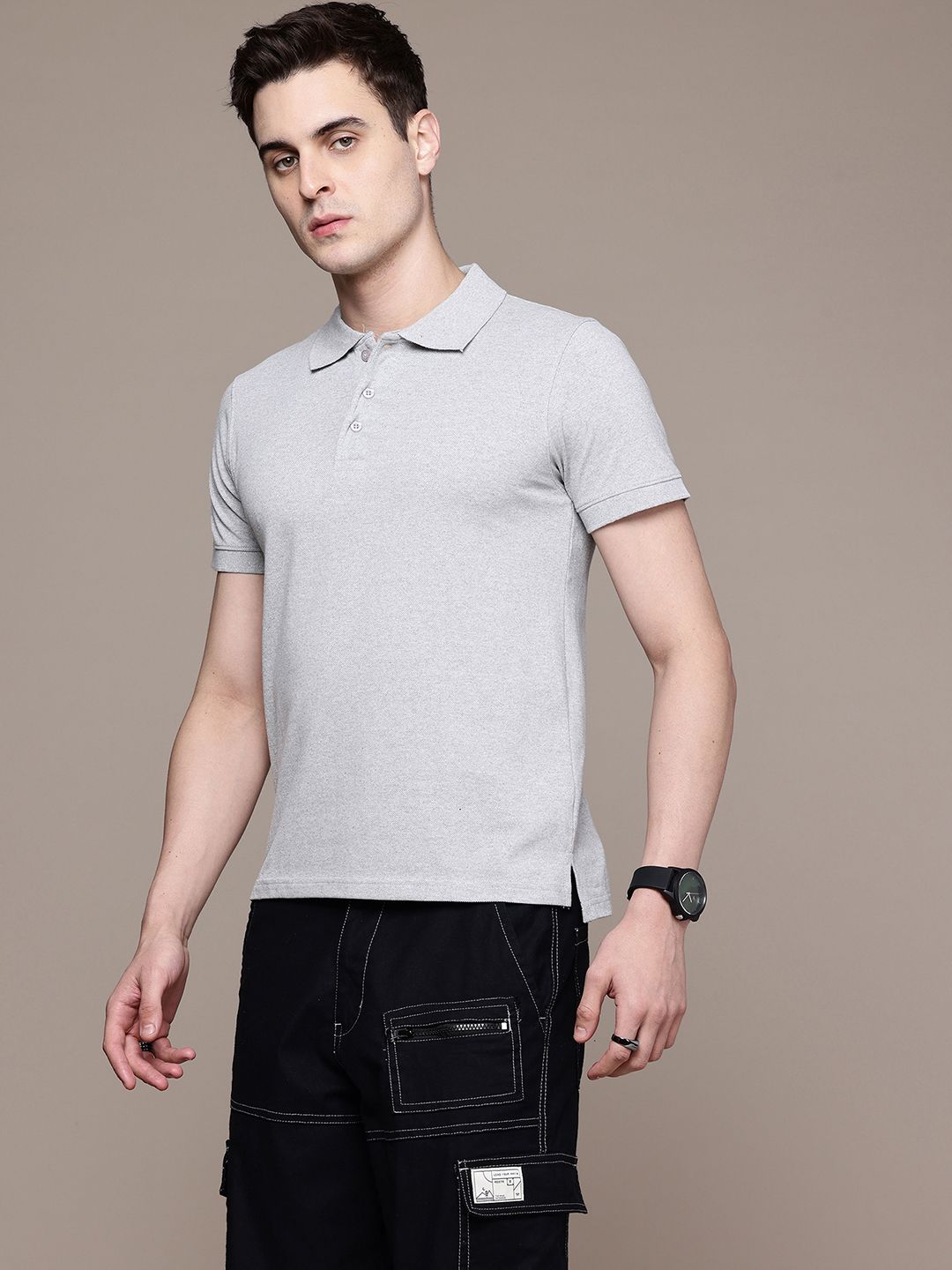 Moda Rapido Men Solid Polo Collar T-shirt