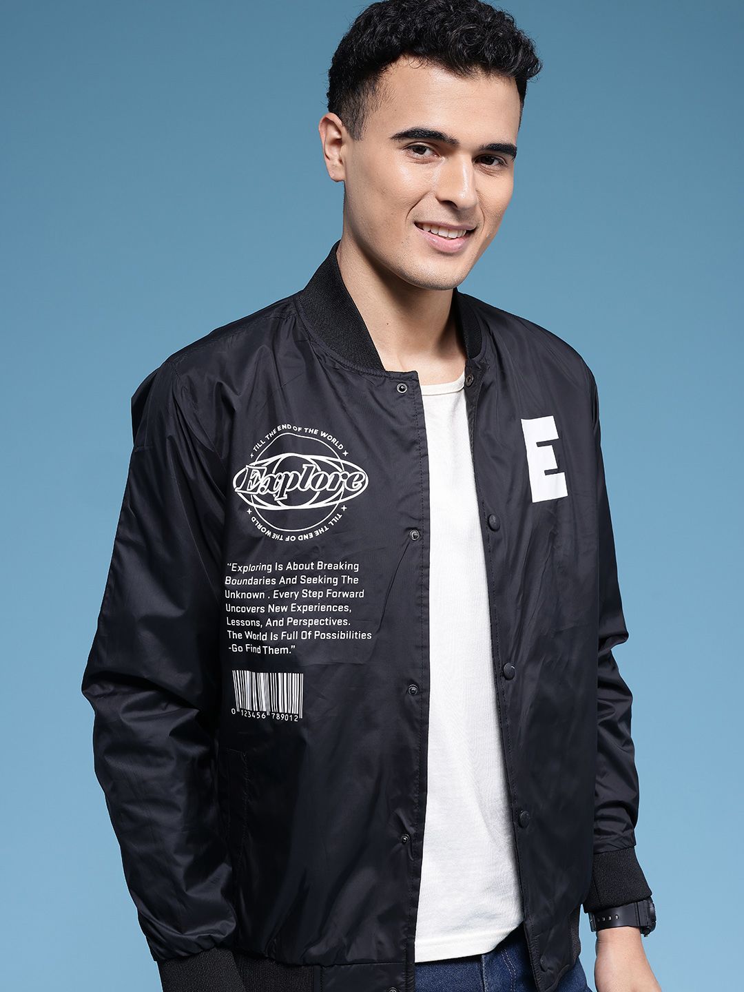 HERE&NOW Typography Bomber Jacket