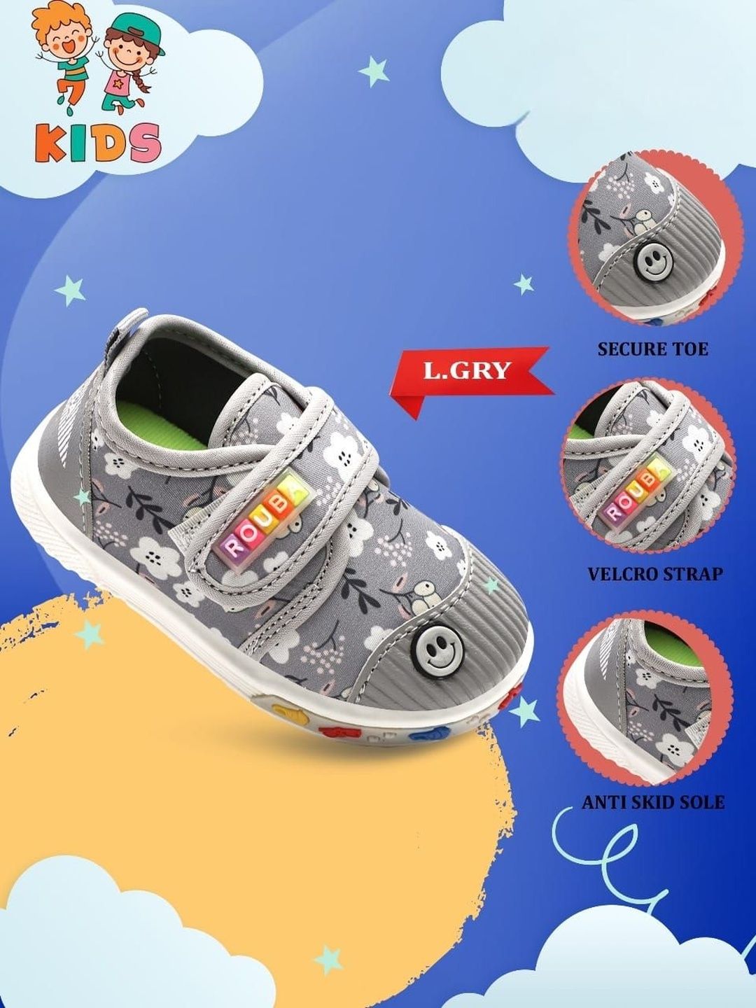 Buy YK Unisex Kids Printed Sneakers - Casual Shoes for Unisex Kids