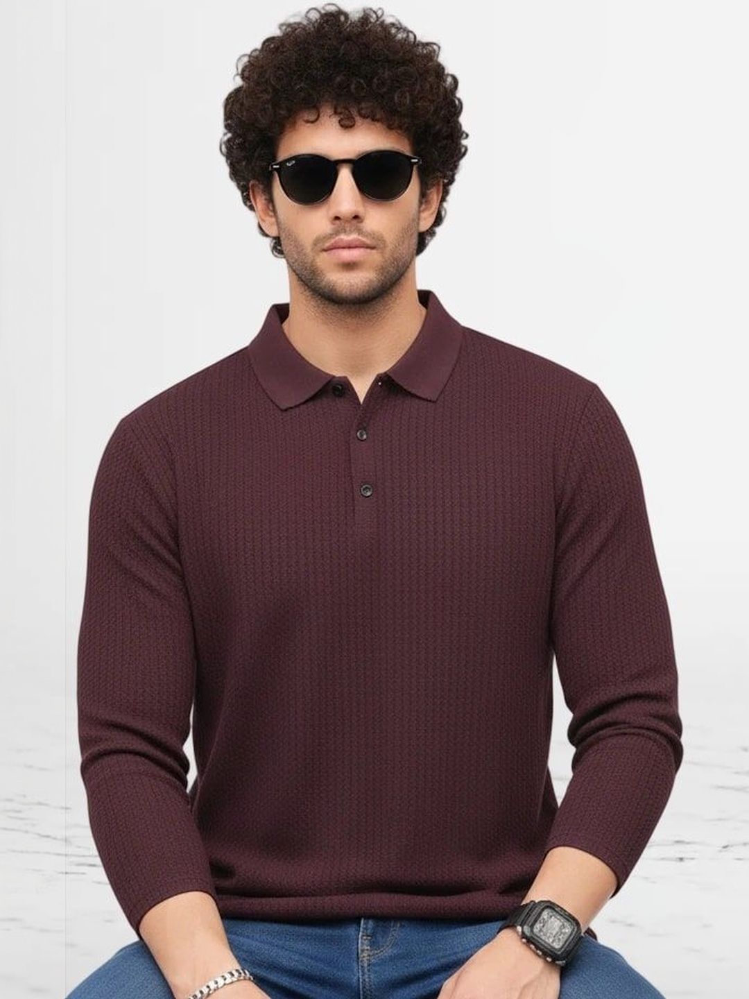 SZN Men Polo Collar T-shirt