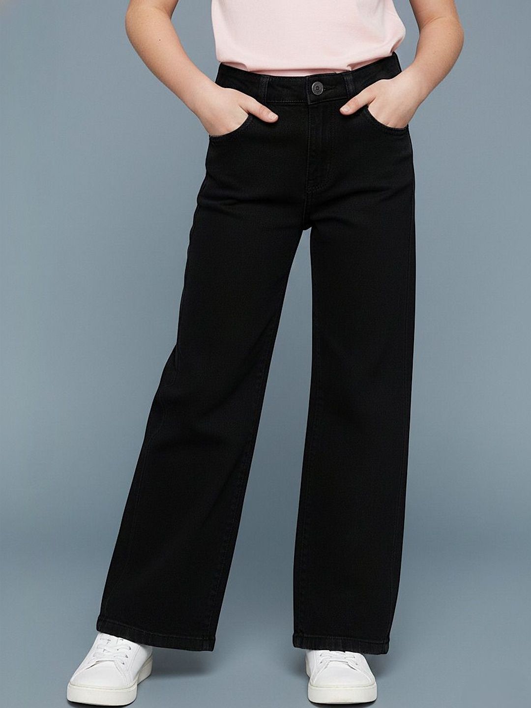 GUTI Girls Flared Low-Rise Stretchable Jeans