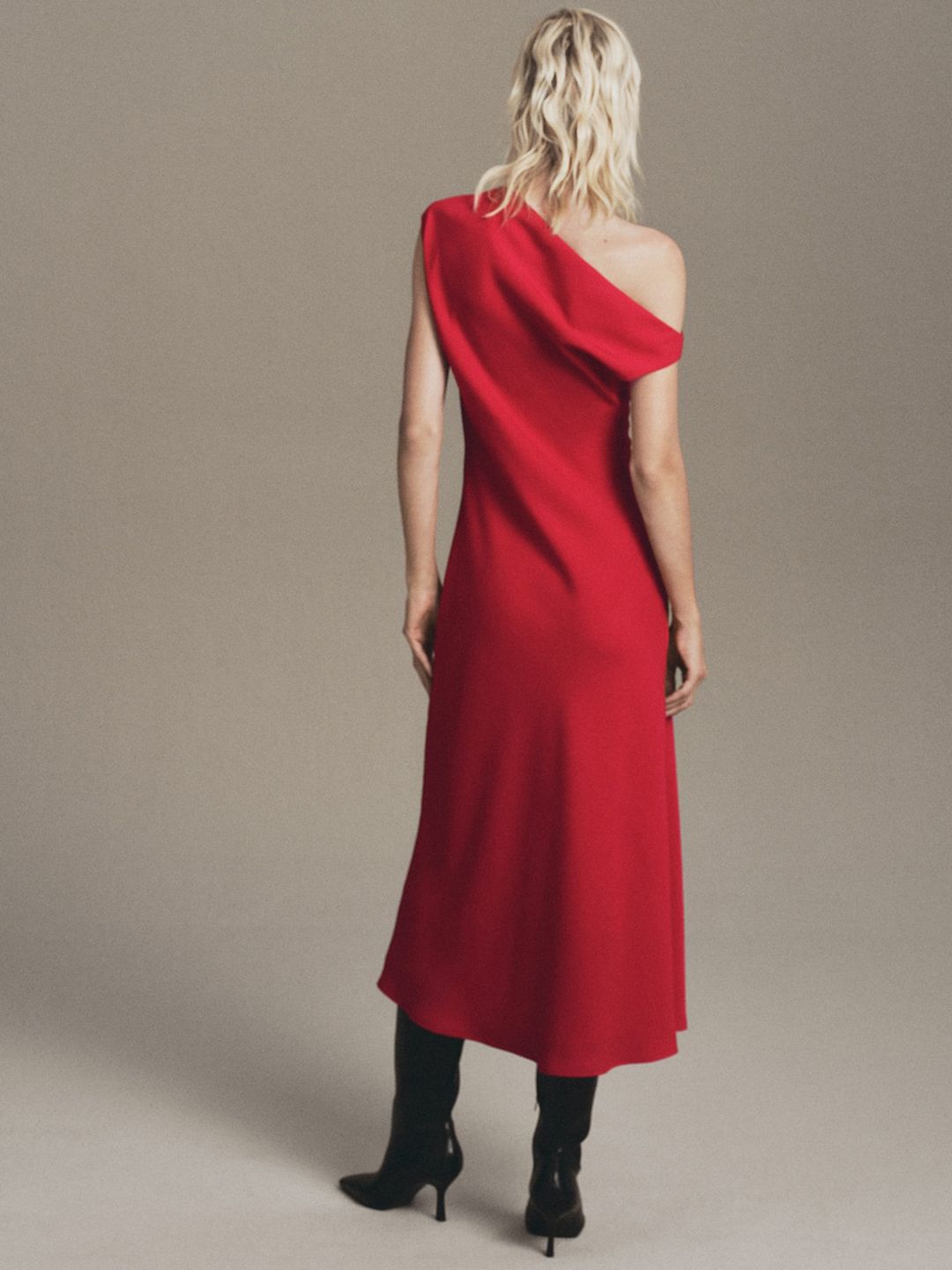One Shoulder A-Line Maxi Dress