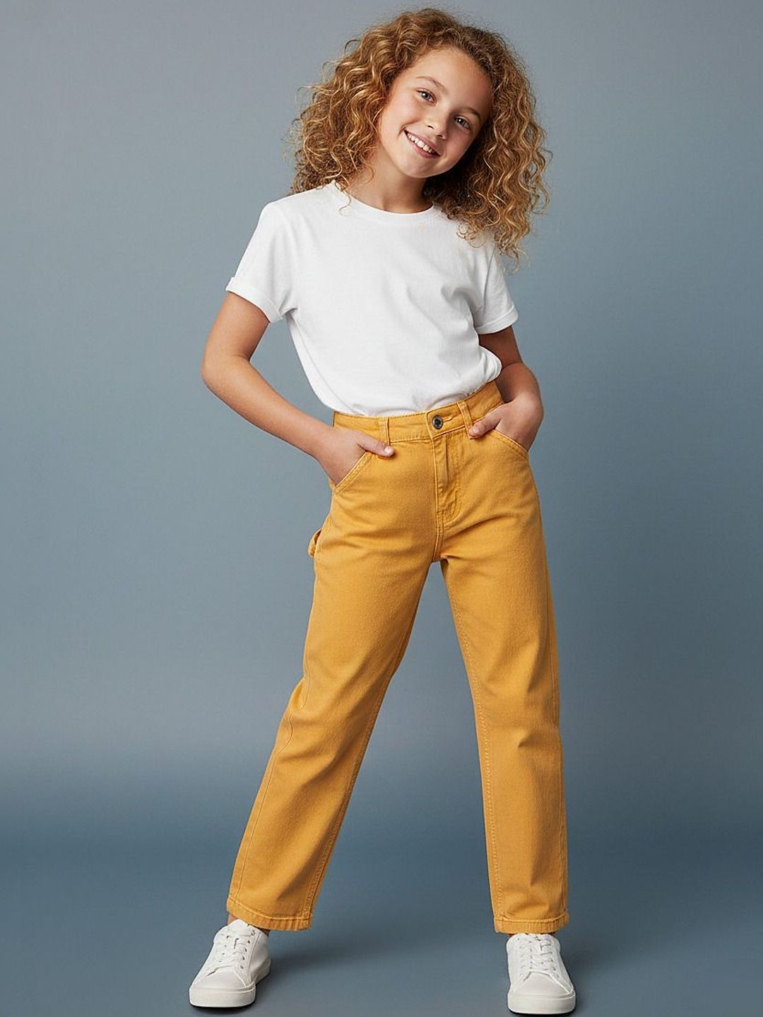 GUTI Girls Flared Low-Rise Stretchable Jeans