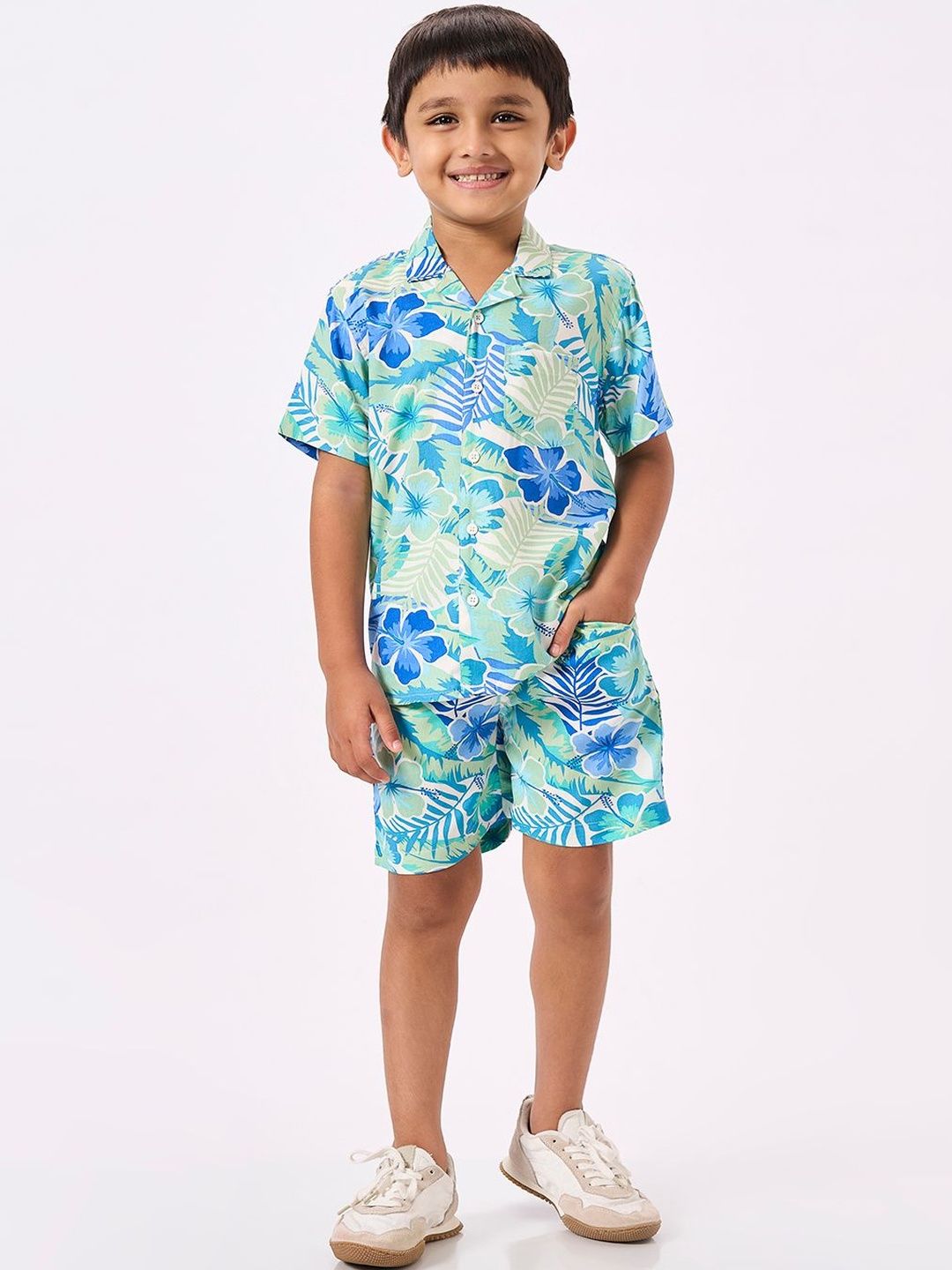 Ed-a-Mamma Boys Printed Shirt with Shorts