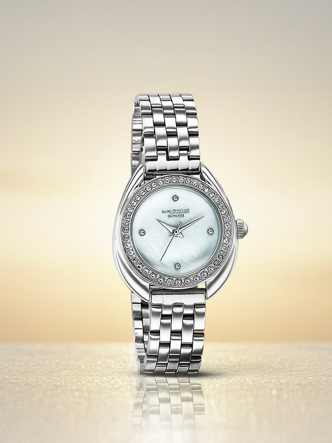 Sonata Poze 7 Analog White MOP Dial Watch For Women - SP80151SM01W