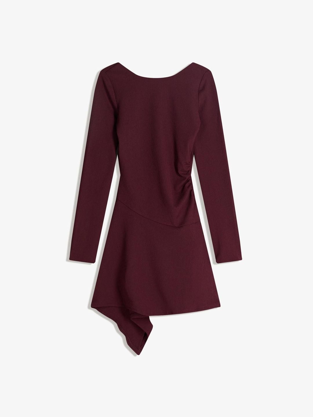 Asymmetric flounce mini dress
