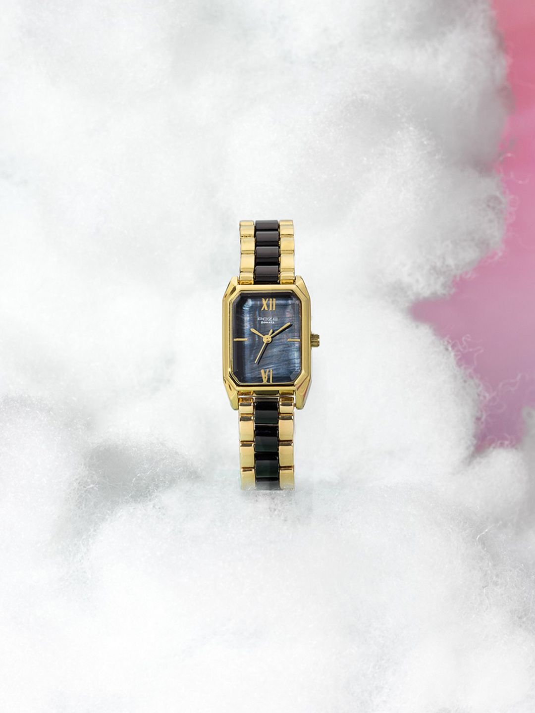 Sonata Poze 7 Analog Black MOP Dial Watch For Women - SP80145YD01W