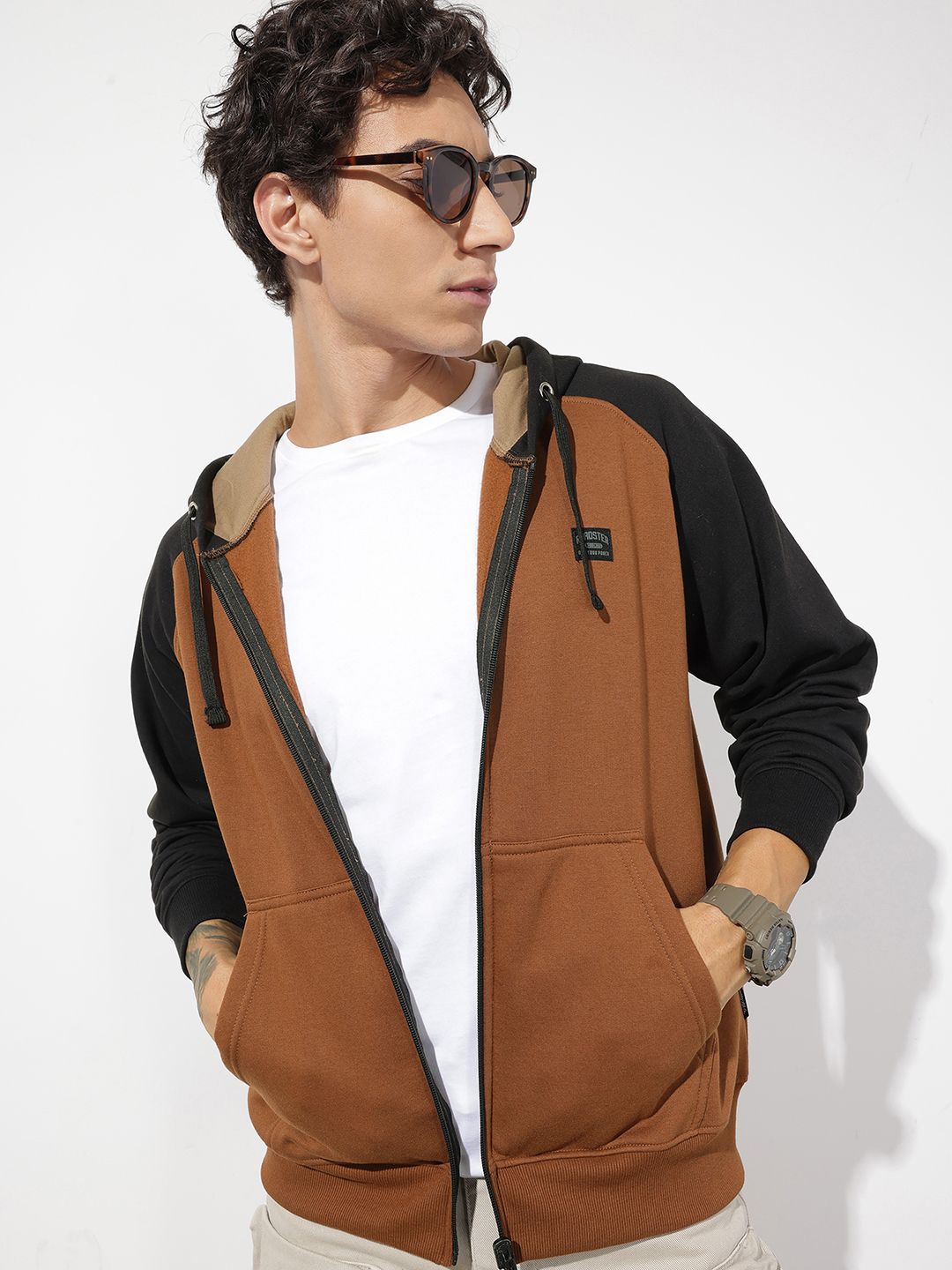 The Roadster Life Co. Relaxed Fit Colourblocked Sweatshirt