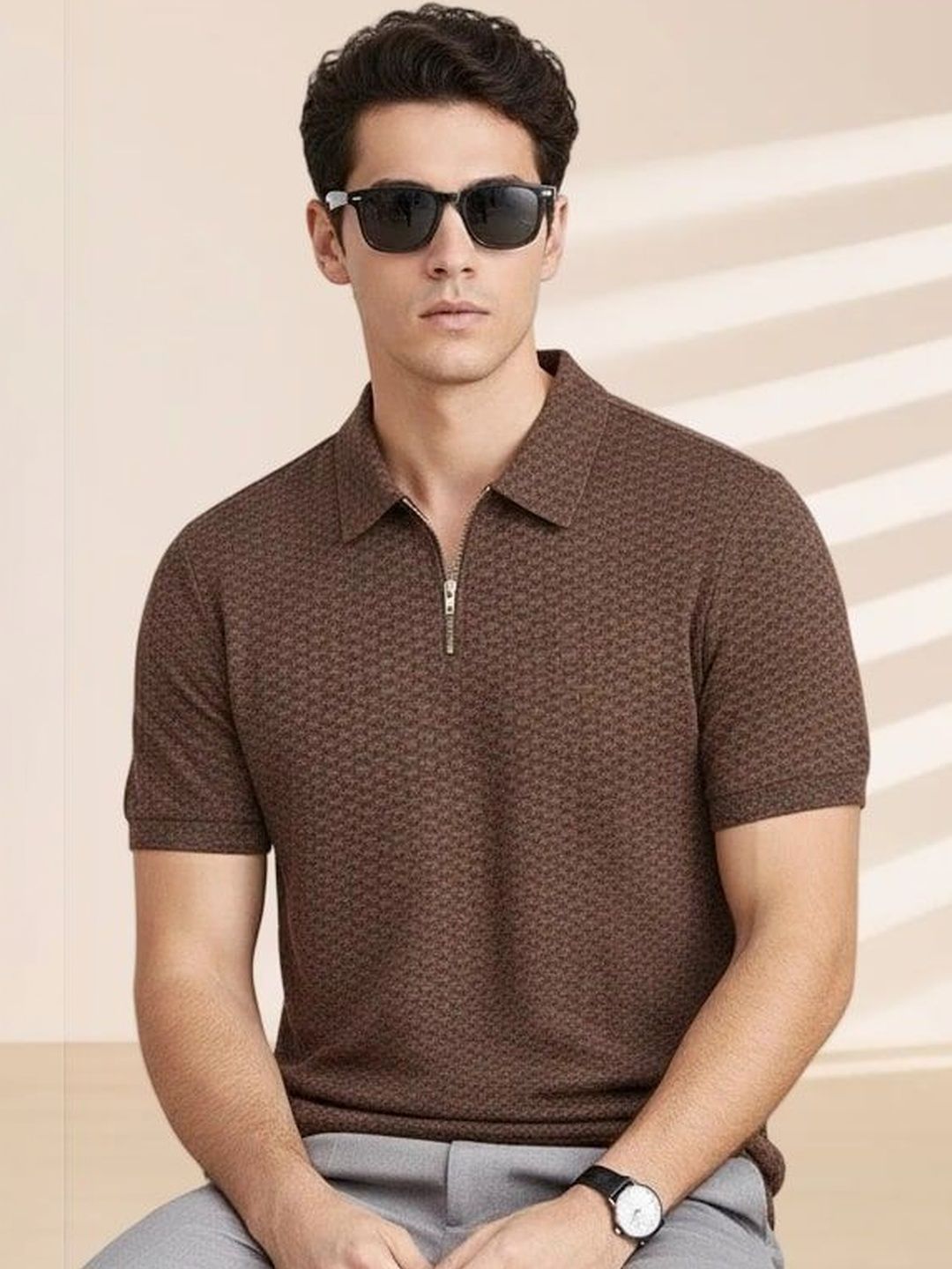 SZN Men Polo Collar T-shirt