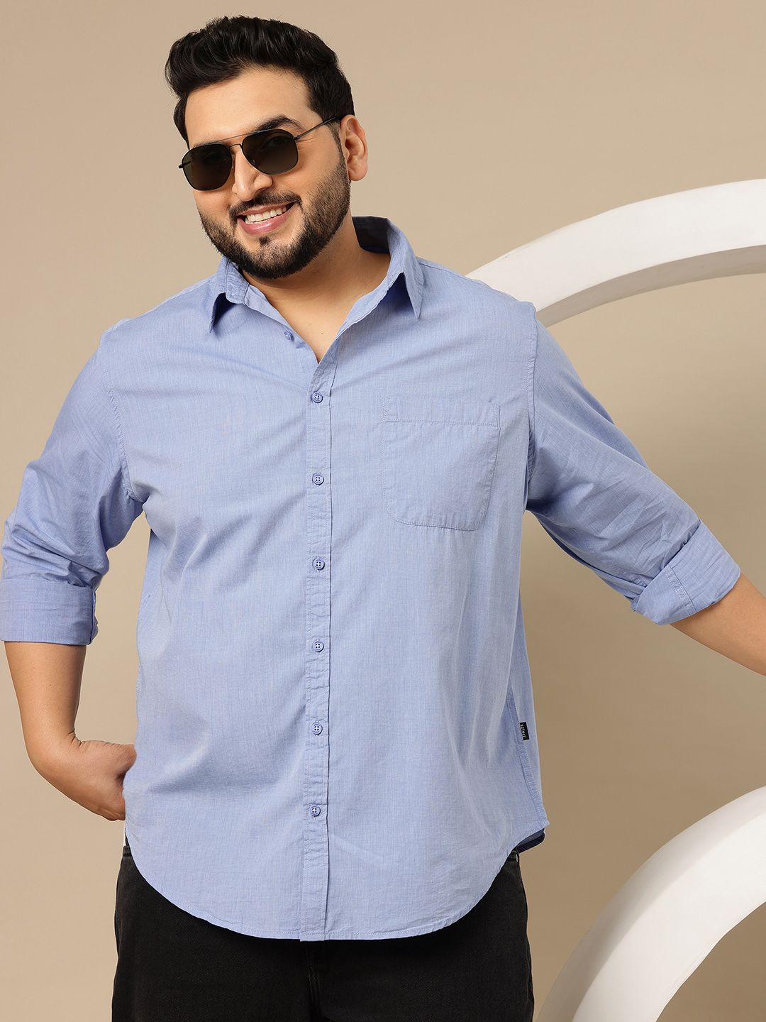 Sztori Plus Size Pure Cotton Comfort Casual Shirt