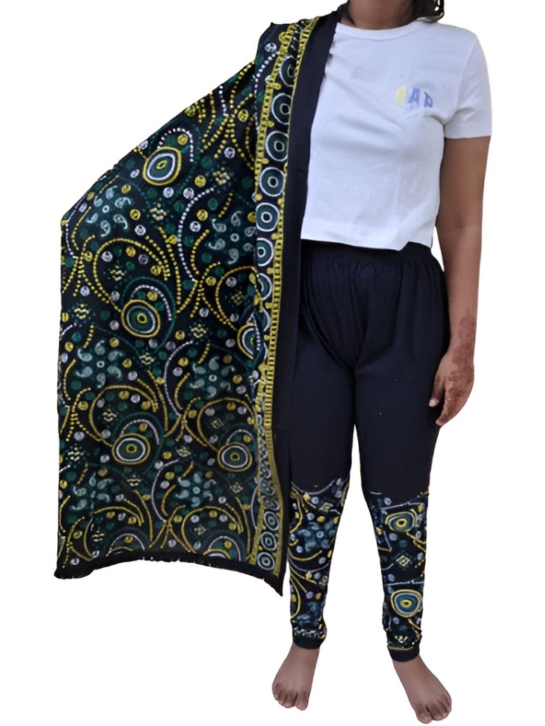 OUTER WEAR AYAM EXPORTS Printed Cotton Mid-Rise Ankle-Length Leggings