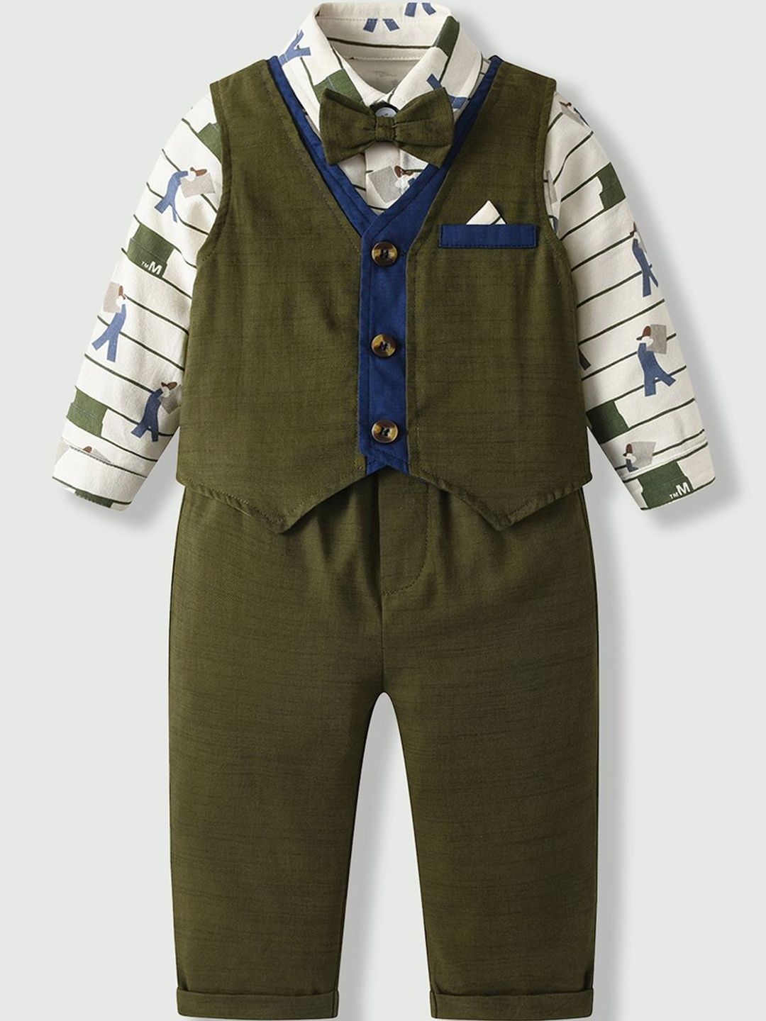 Hopscotch Boys Printed Shirt with Trousers
